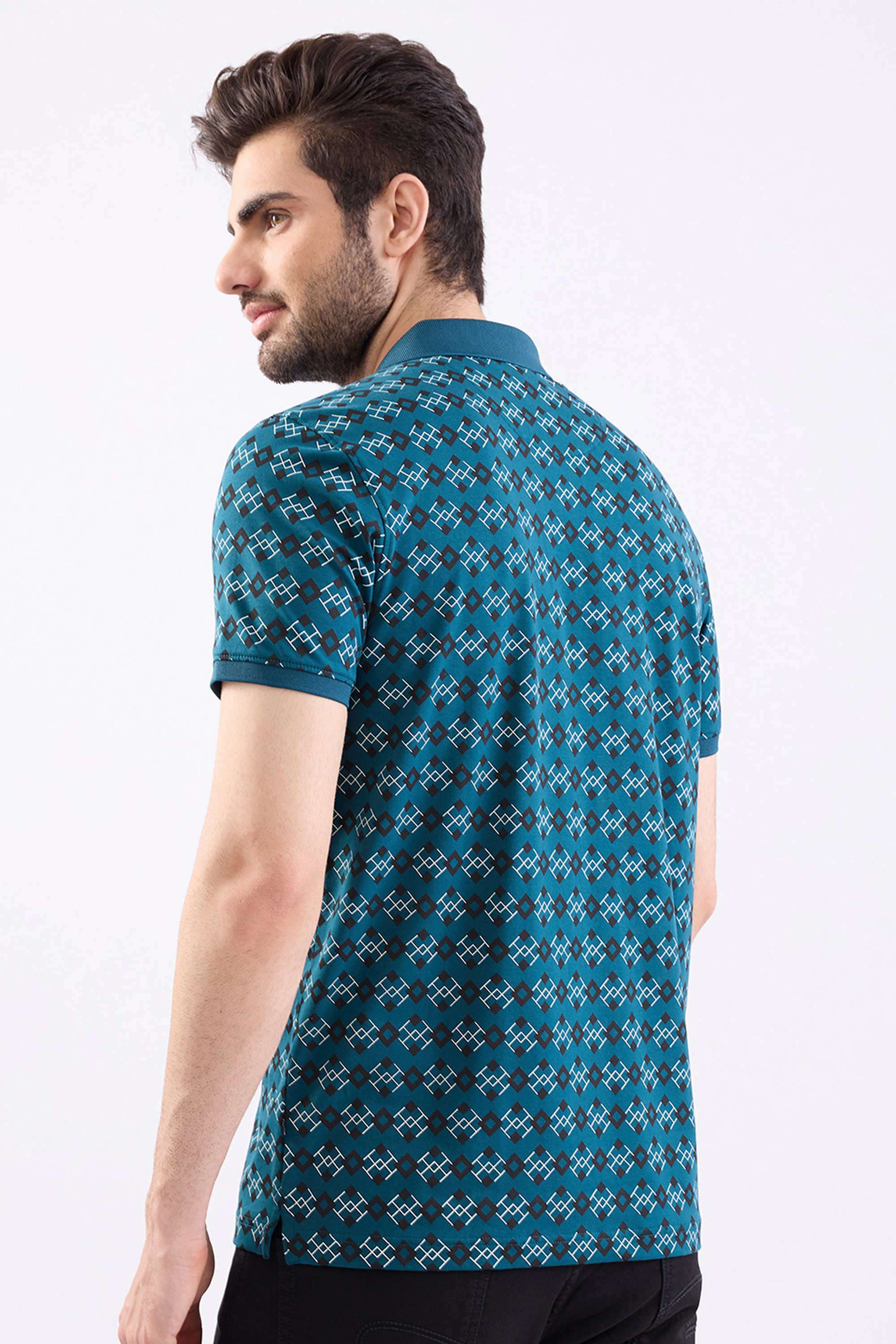 Geometric-Print-Cotton-Slim-Fit-Men-s-T-Shirt