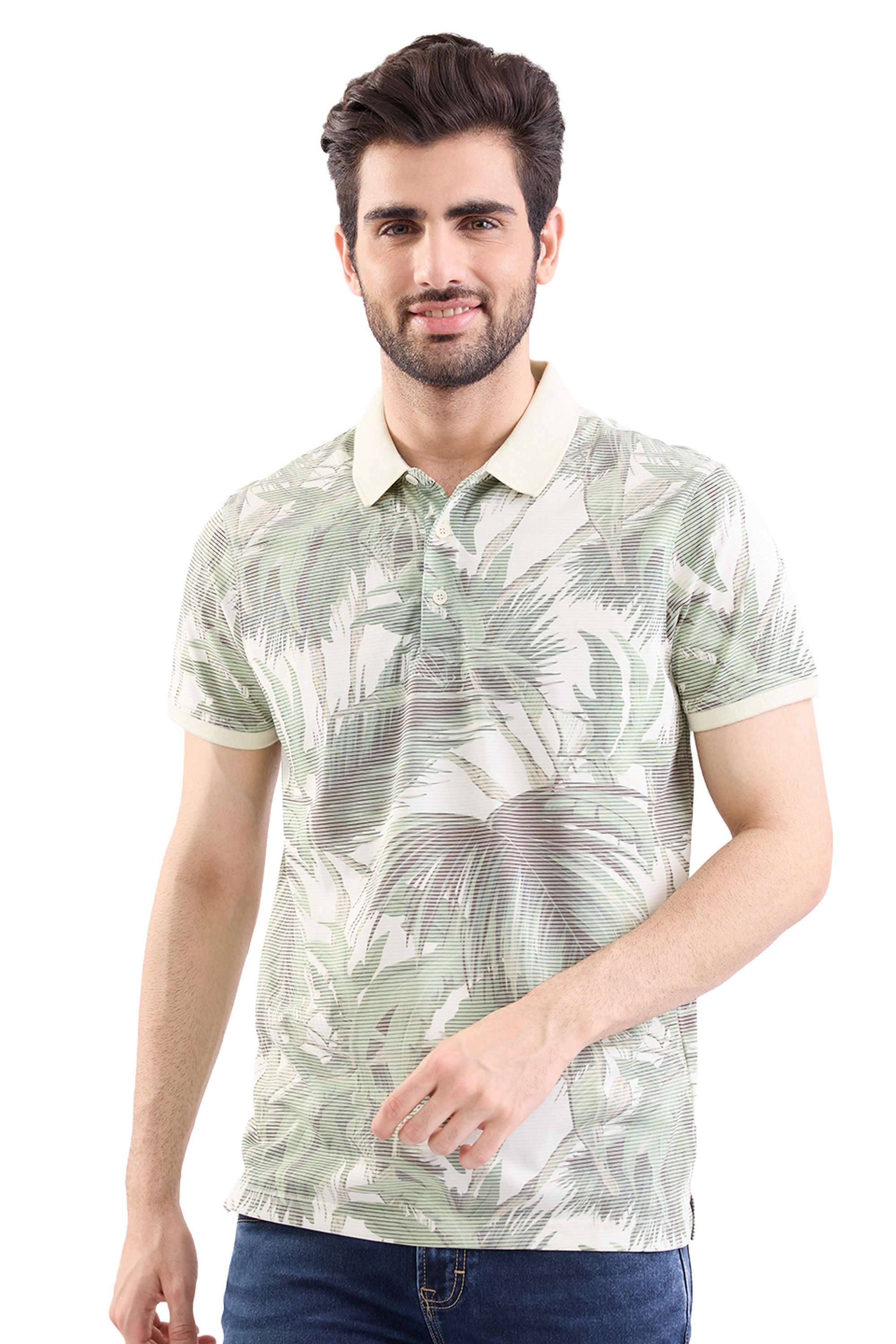 Printed-Cotton-Blend-Slim-Fit-Men-Polo-T-Shirt