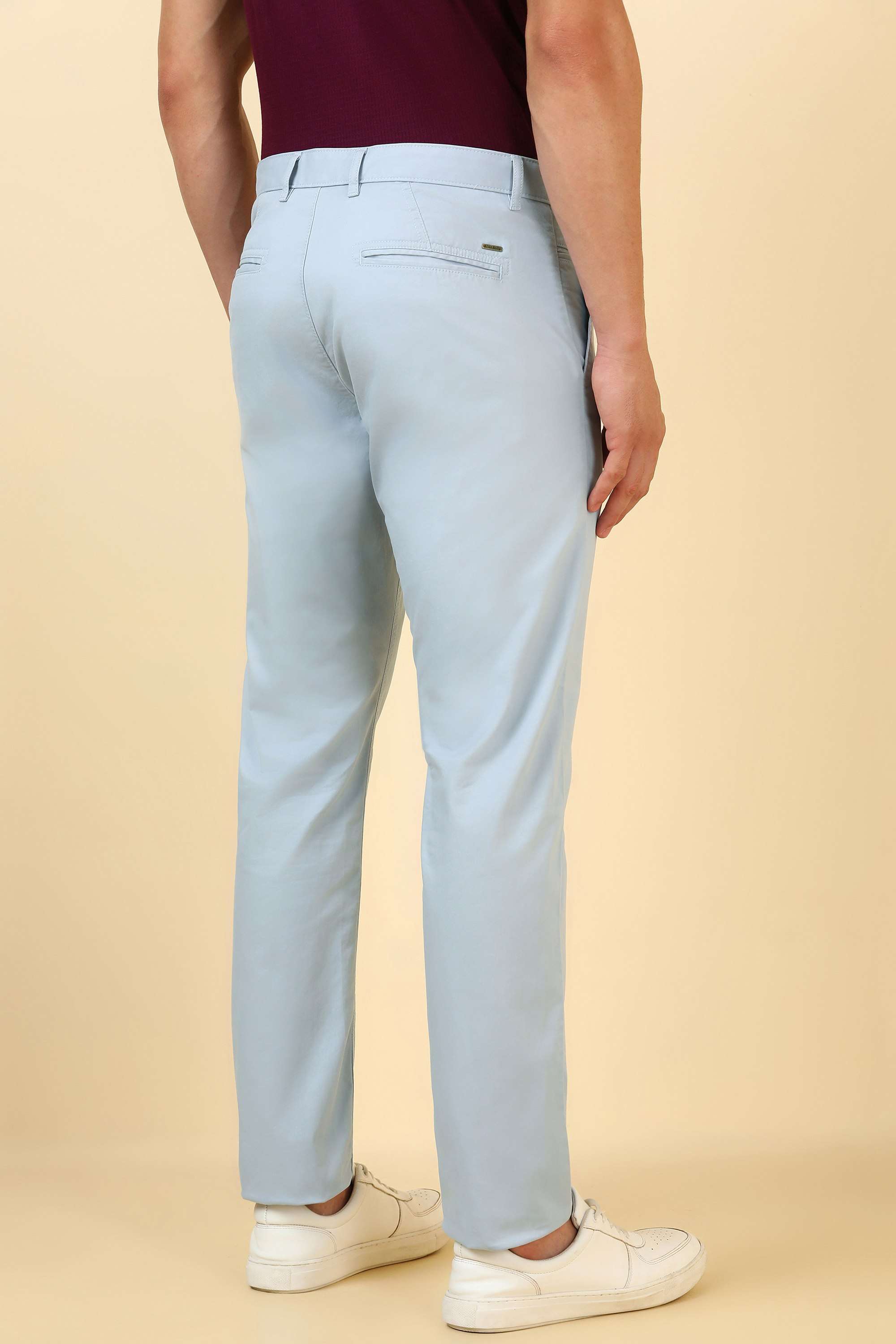 Solid-Cotton-Blend-Super-Slim-Fit-Men-Casual-Wear-Trouser