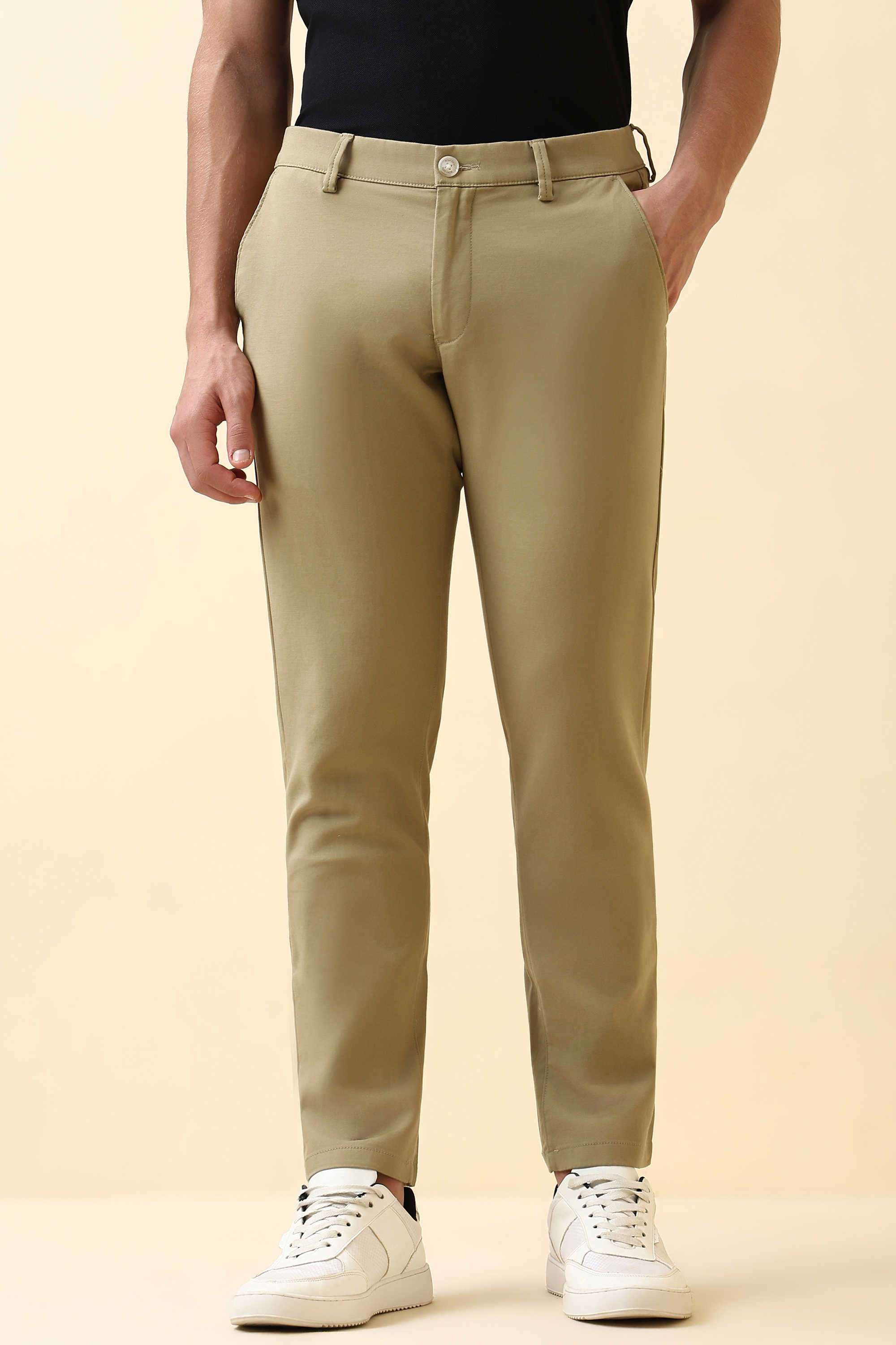 Solid-Cotton-Blend-Super-Slim-Fit-Men-s-Trousers