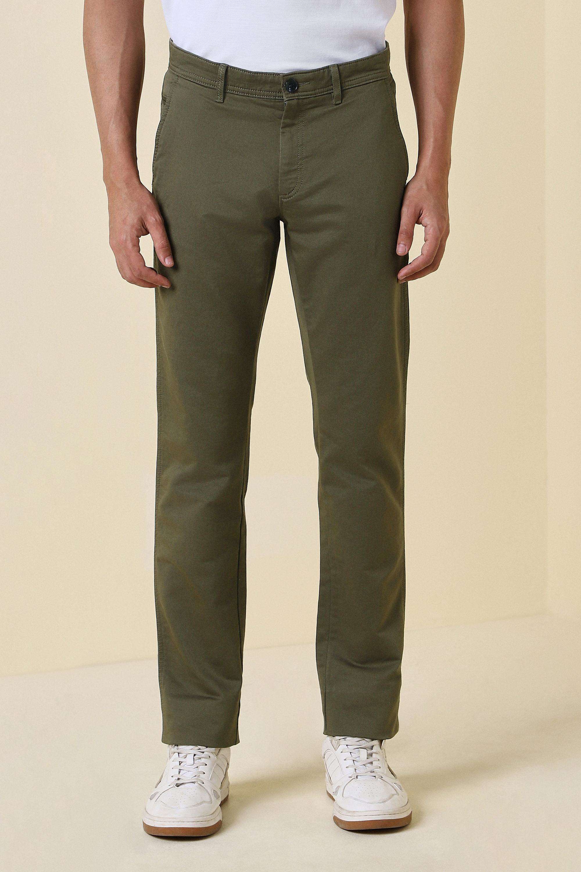 Solid-Cotton-Blend-Super-Slim-Fit-Men-s-Trousers