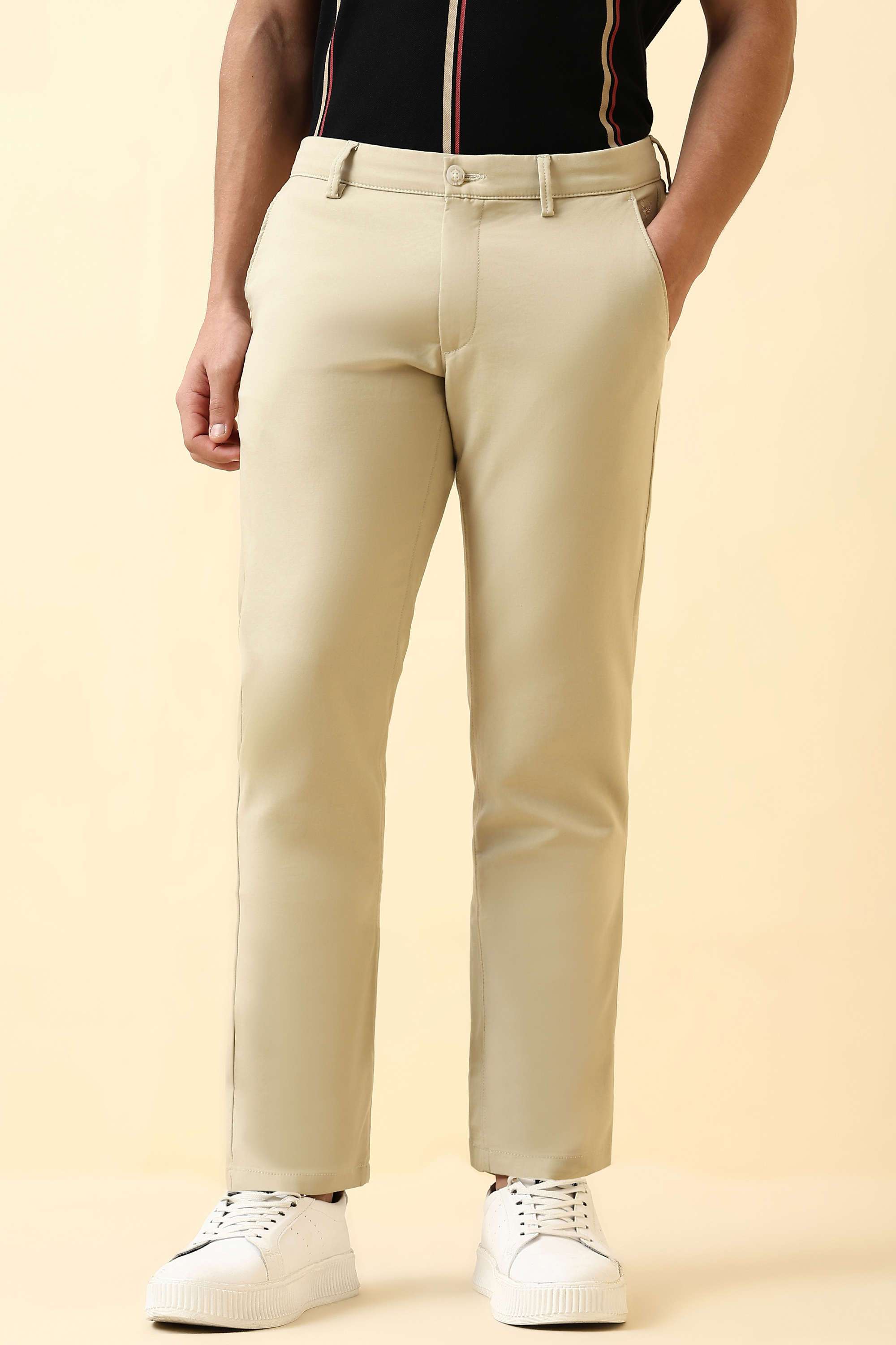 Solid-Cotton-Blend-Super-Slim-Fit-Men-Formal-Wear-Trousers