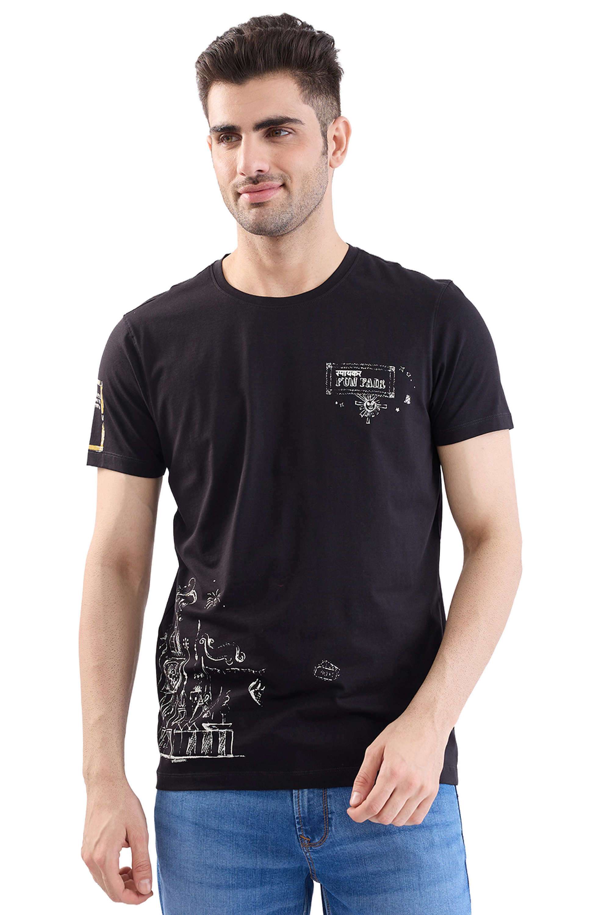 Solid-Cotton-Slim-Fit-Men-T-Shirt