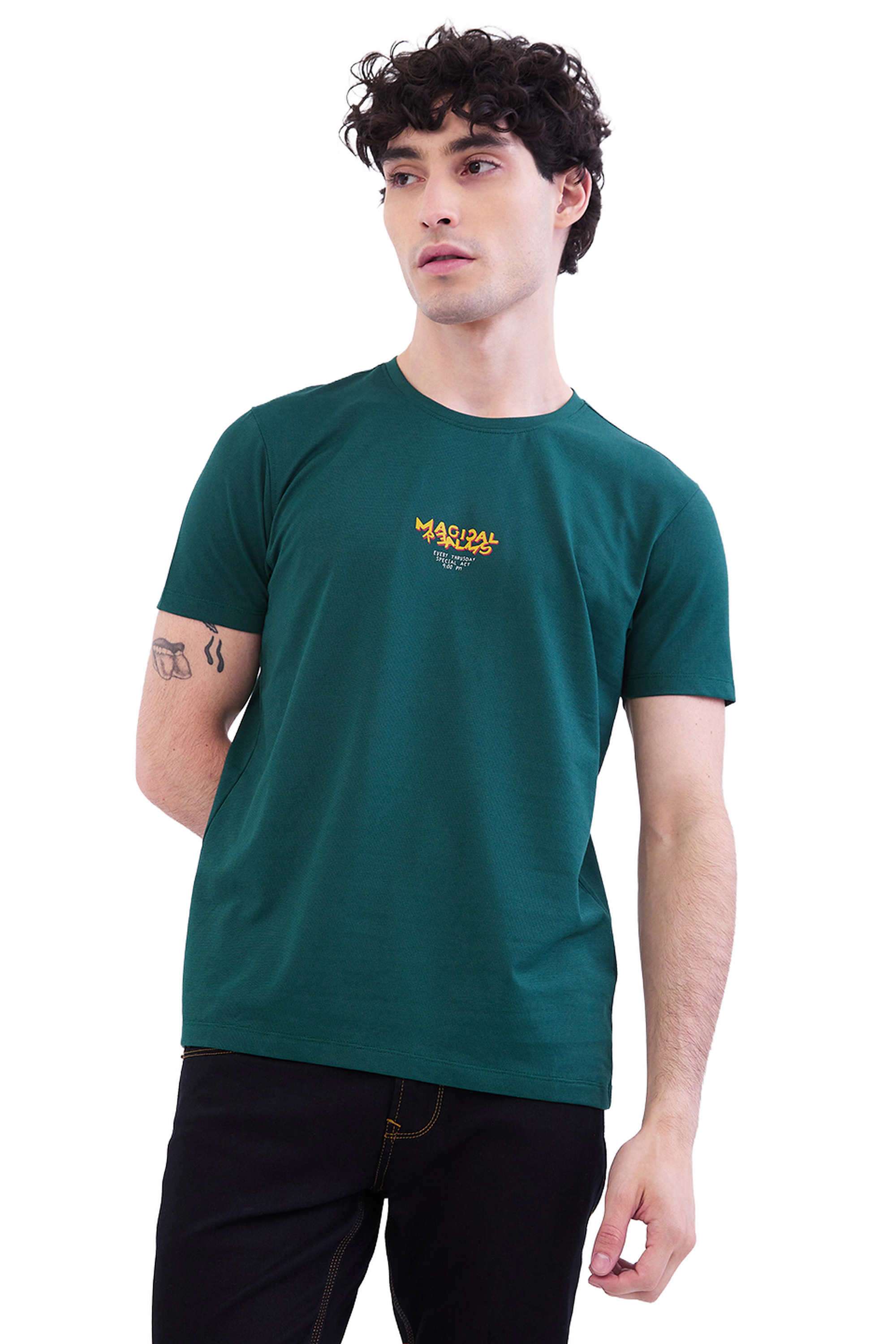 Character-Print-Poly-Cotton-Slim-Fit-Men-s-T-Shirt