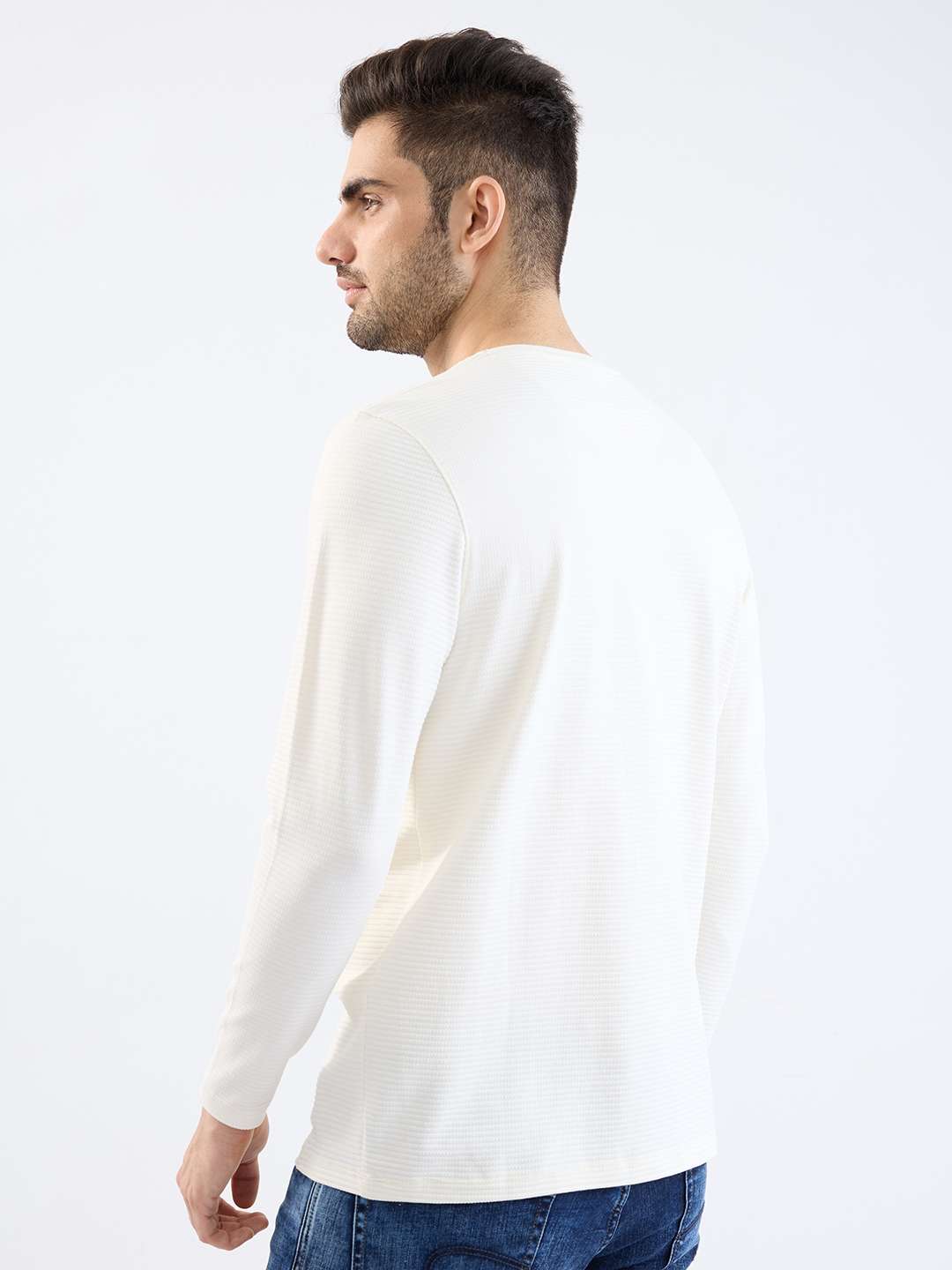 Solid-Cotton-Regular-Fit-Men-T-Shirt