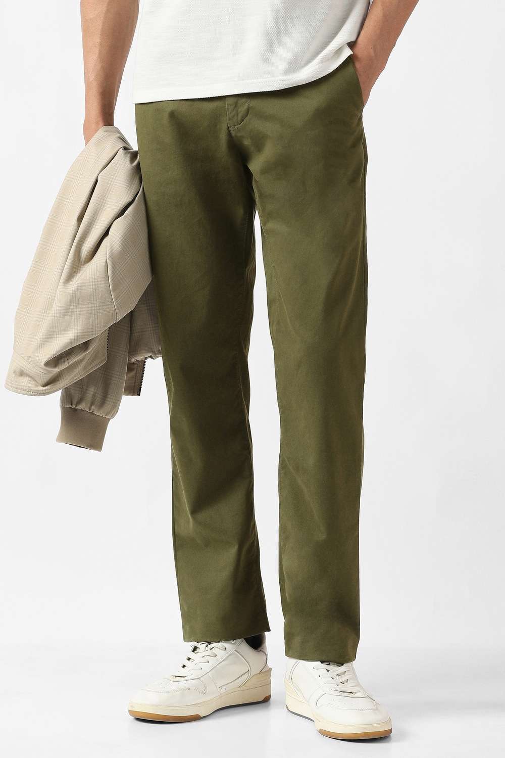 Solid-Cotton-Blend-Regular-Fit-Men-Trousers