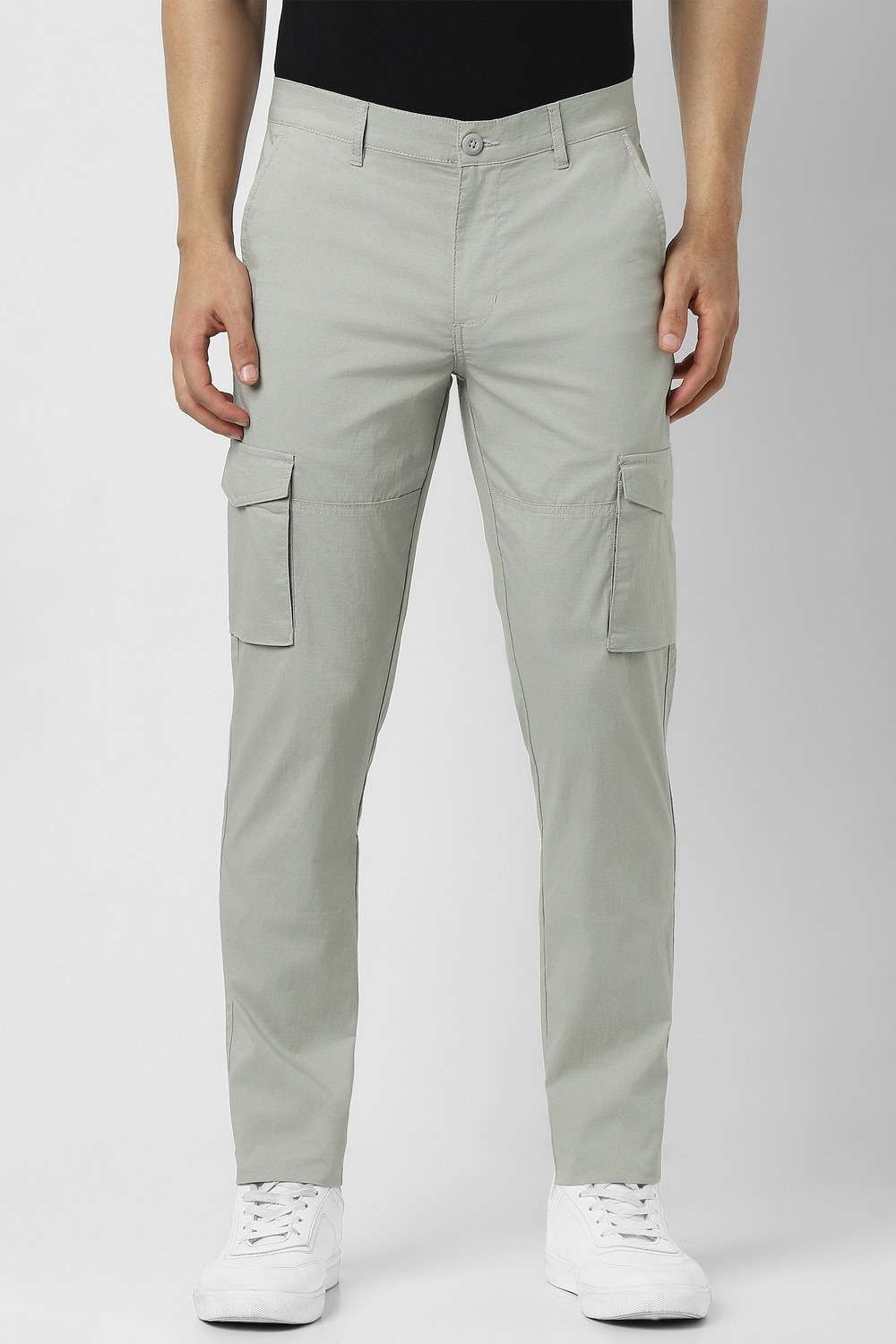 Solid-Nylon-Tapered-Fit-Men-s-Casual-Trouser
