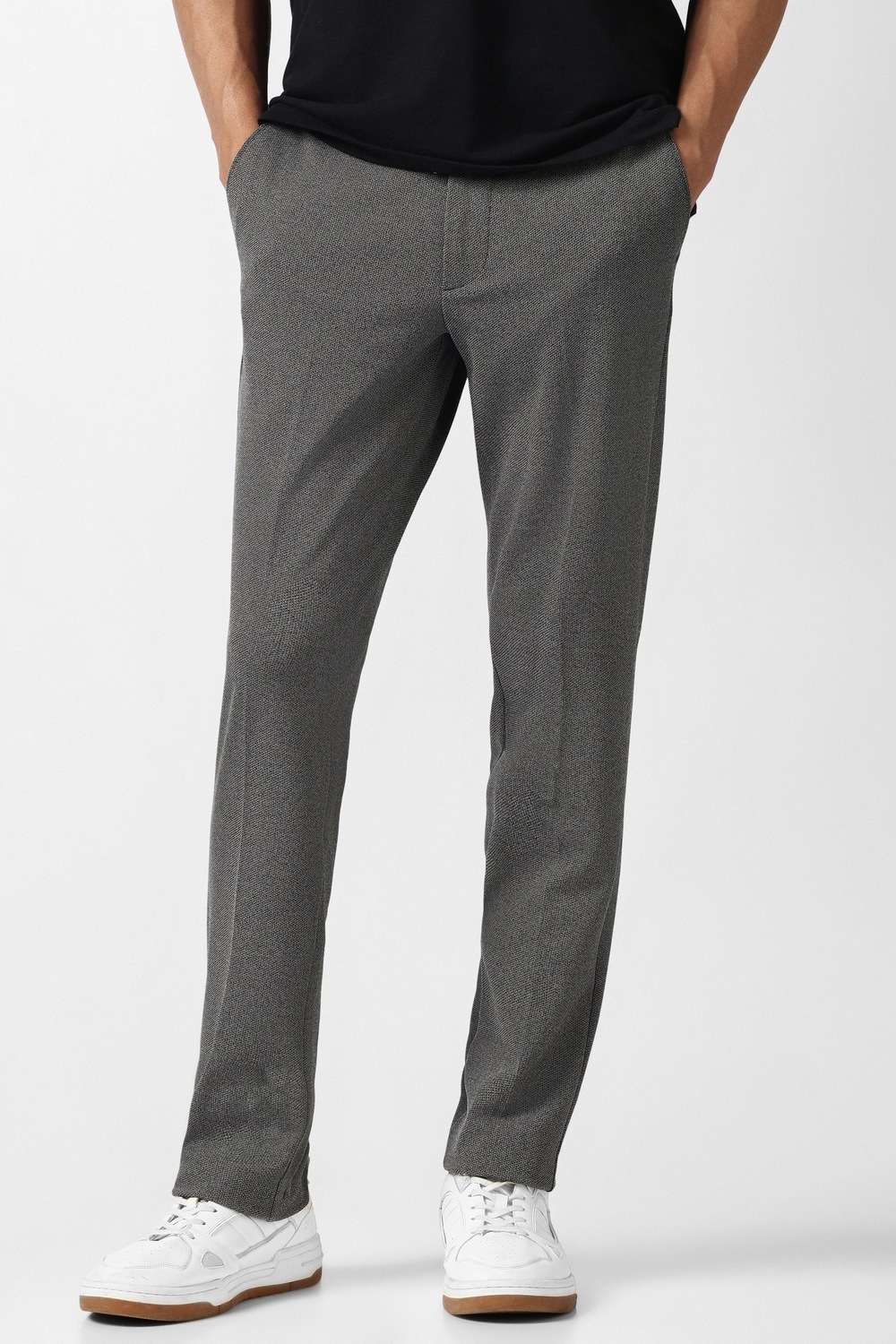 Textured-Blended-Fabric-Regular-Fit-Men-s-Casual-Trousers