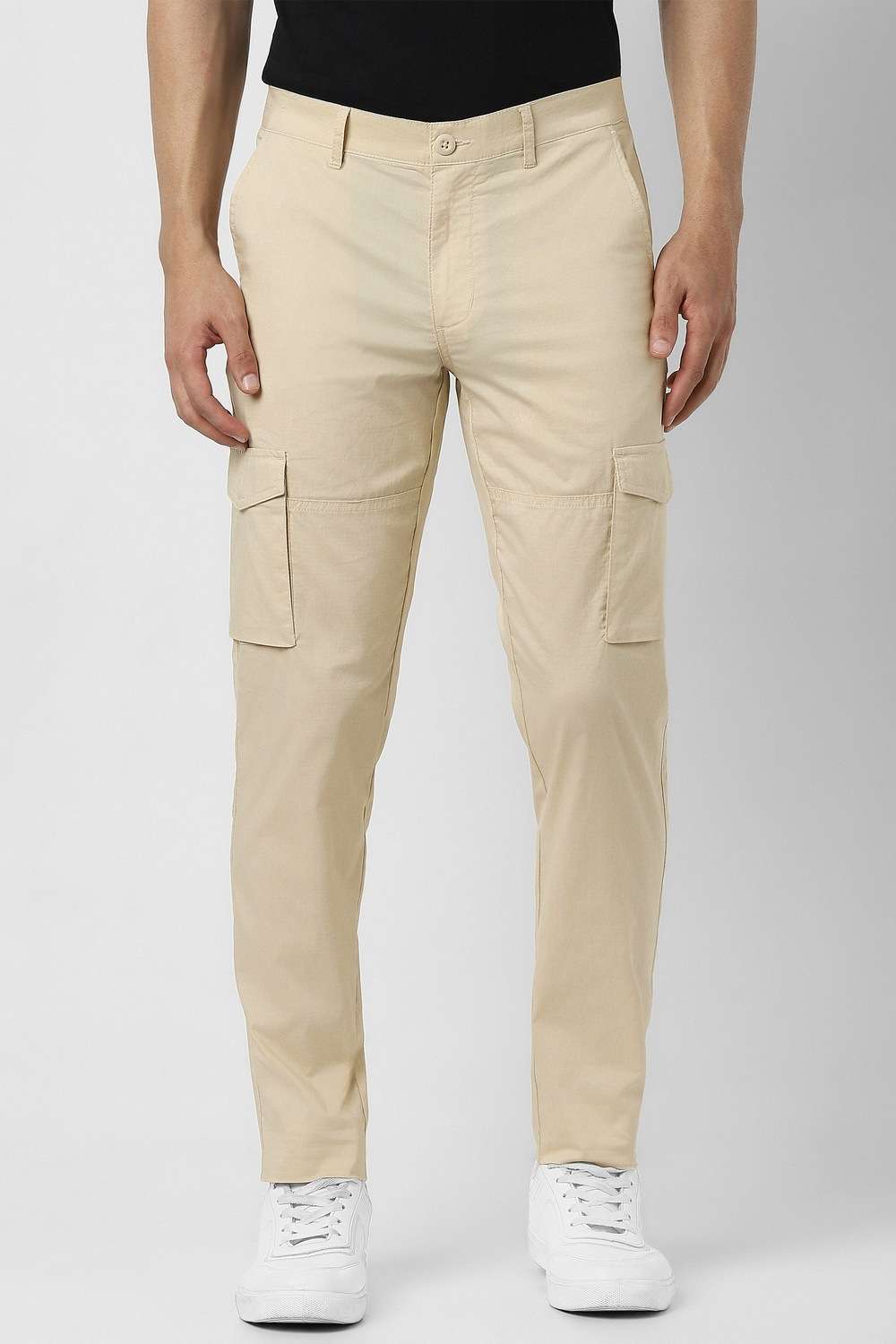 Solid-Nylon-Tapered-Fit-Men-s-Casual-Trouser