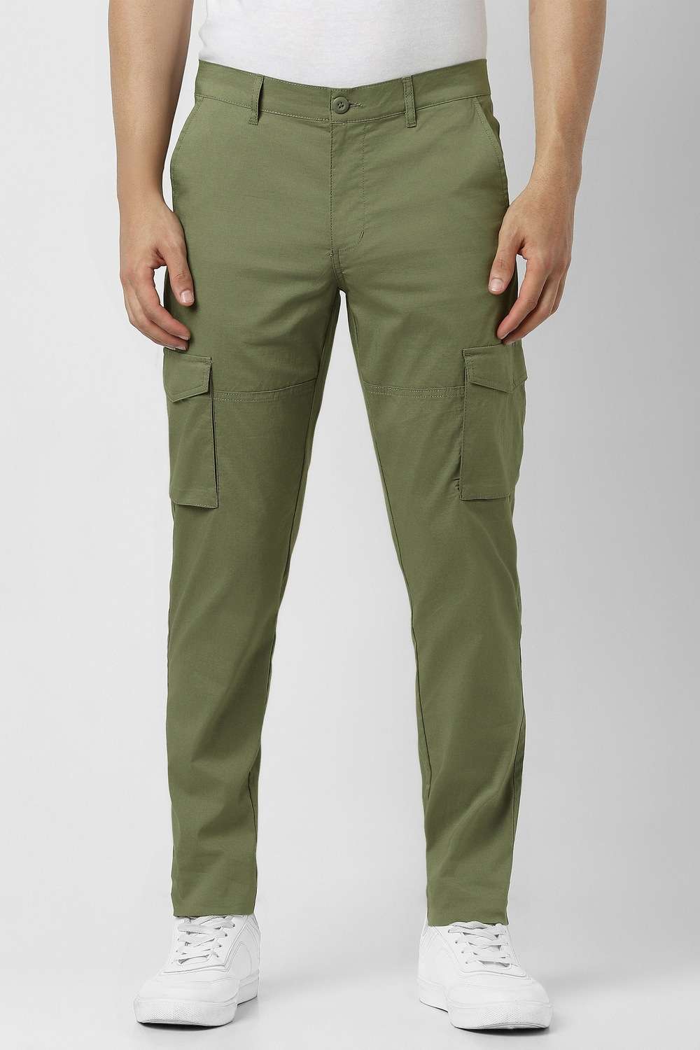 Solid-Nylon-Tapered-Fit-Men-s-Casual-Trouser