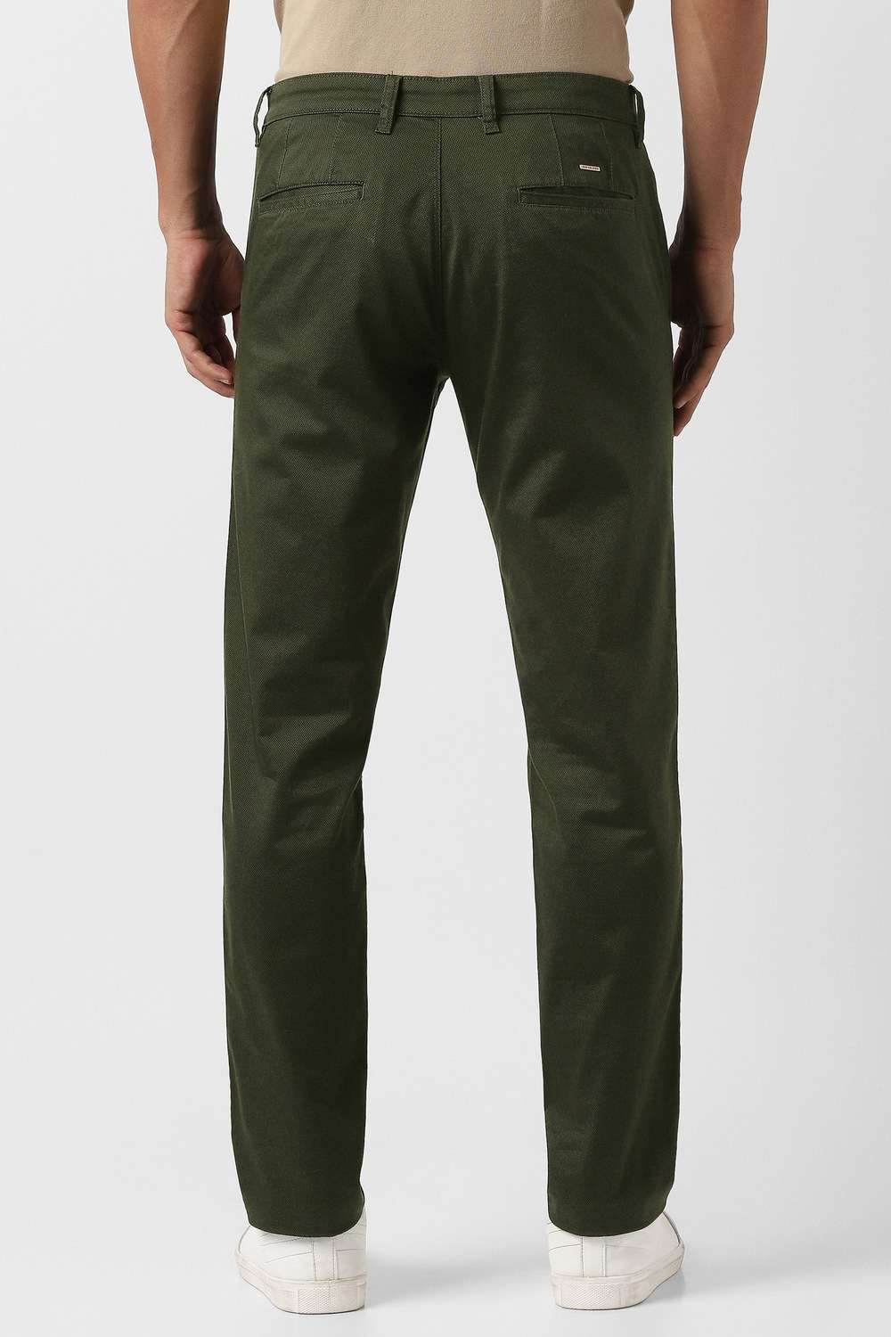 Solid-Cotton-Blend-Slim-Fit-Men-s-Casual-Trouser
