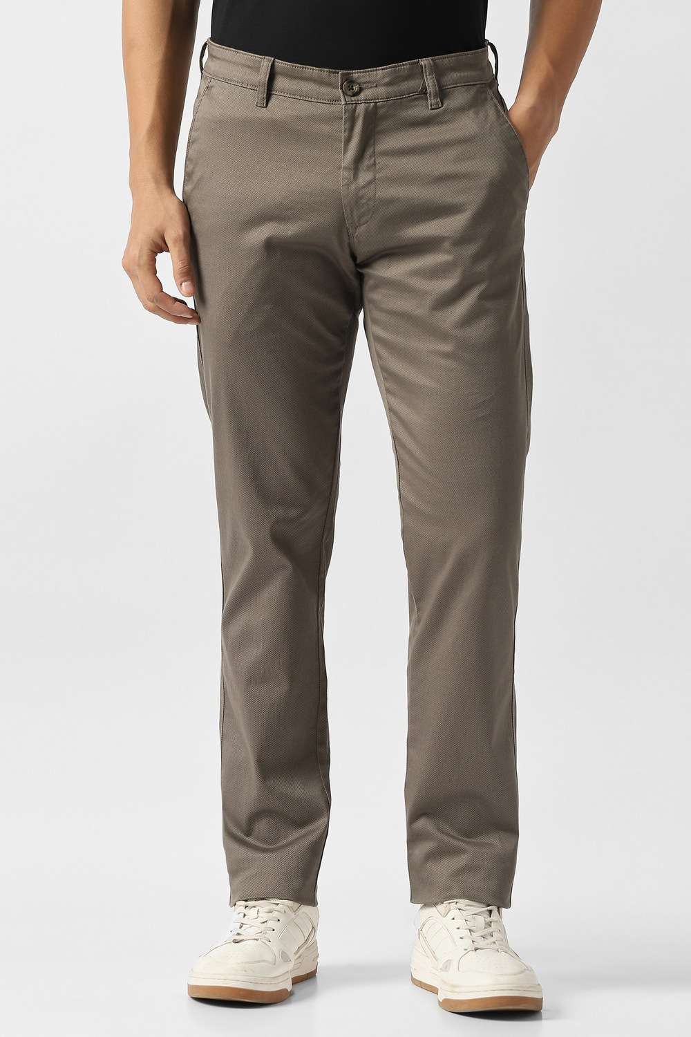 Printed-Cotton-Blend-Tapered-Fit-Men-s-Casual-Trousers