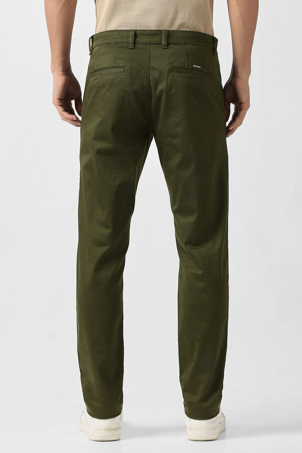 Printed-Cotton-Blend-Tapered-Fit-Men-s-Casual-Trousers