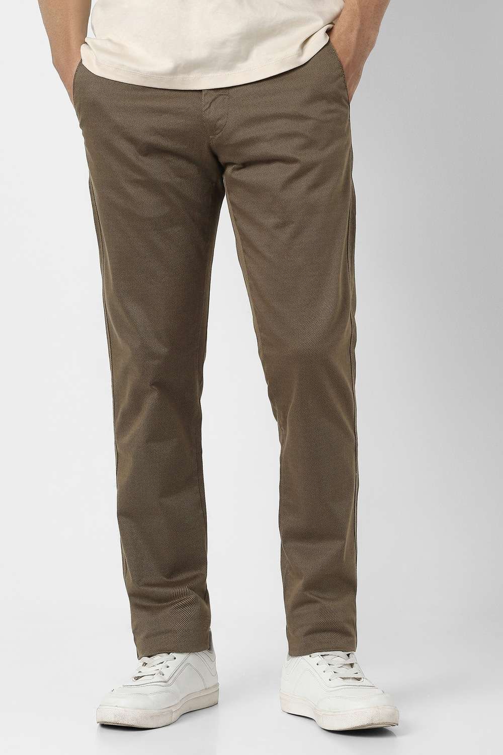 Printed-Cotton-Blend-Tapered-Fit-Men-s-Casual-Trousers