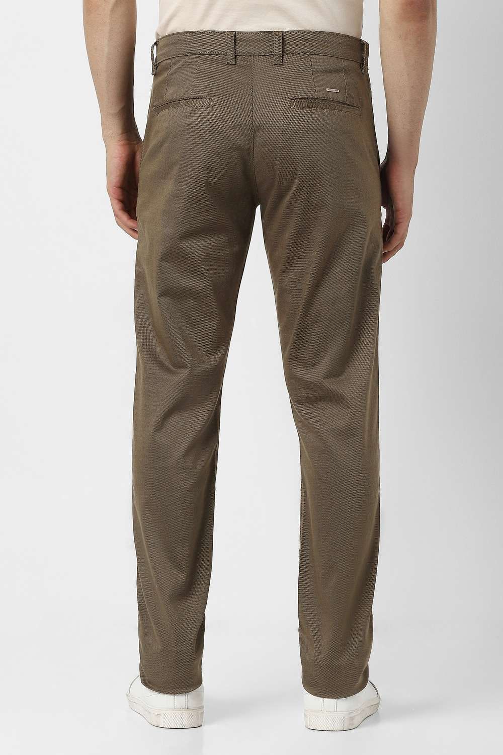 Printed-Cotton-Blend-Tapered-Fit-Men-s-Casual-Trousers