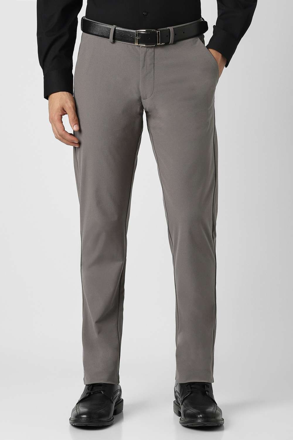 Solid-Polyester-Super-Slim-Fit-Men-s-Formal-Wear-Trousers