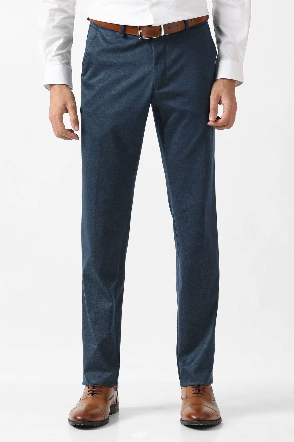 Solid-Blended-Fabric-Slim-Fit-Men-s-Formal-Trousers