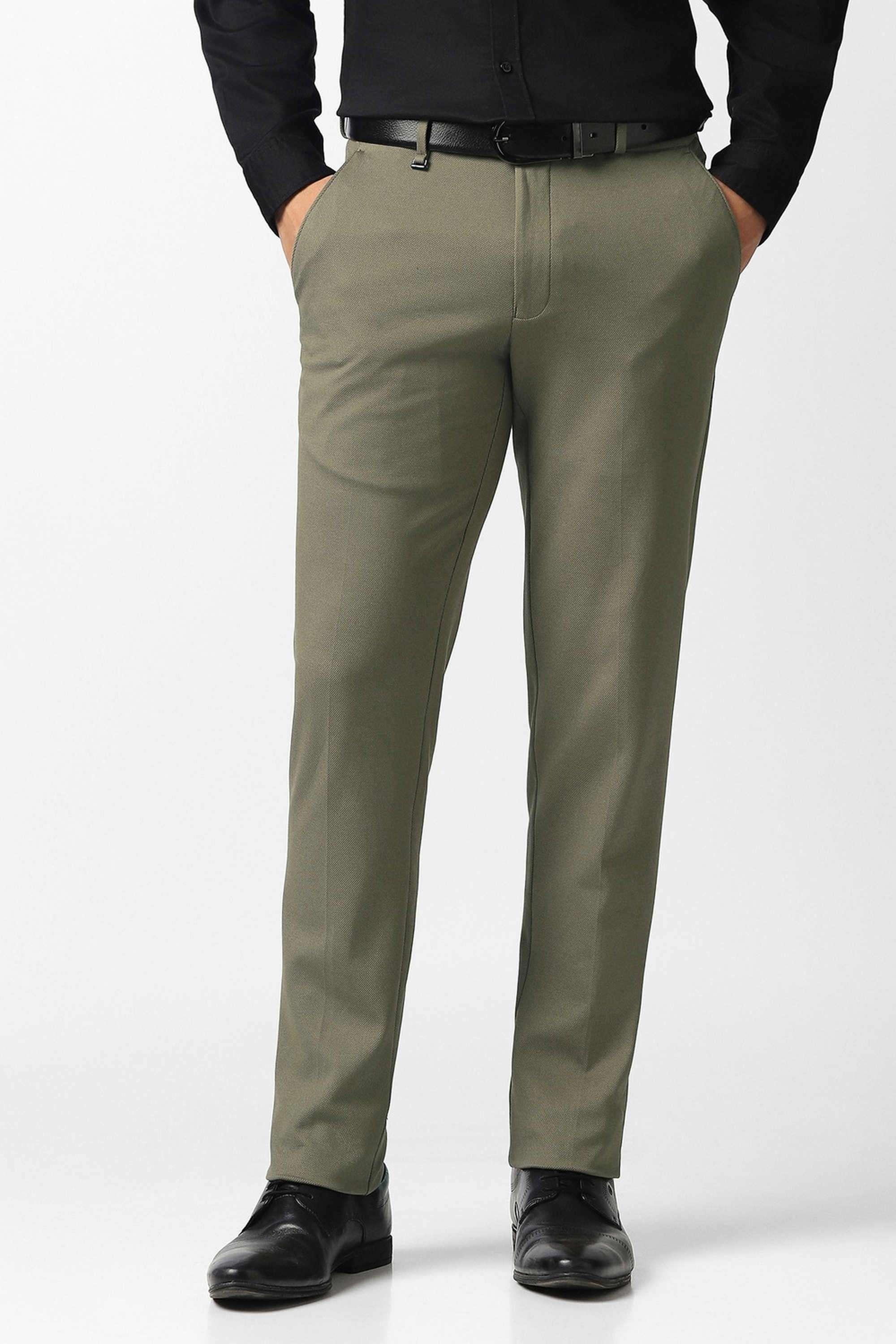 Solid-Blended-Fabric-Super-Slim-Fit-Men-s-Formal-Trousers