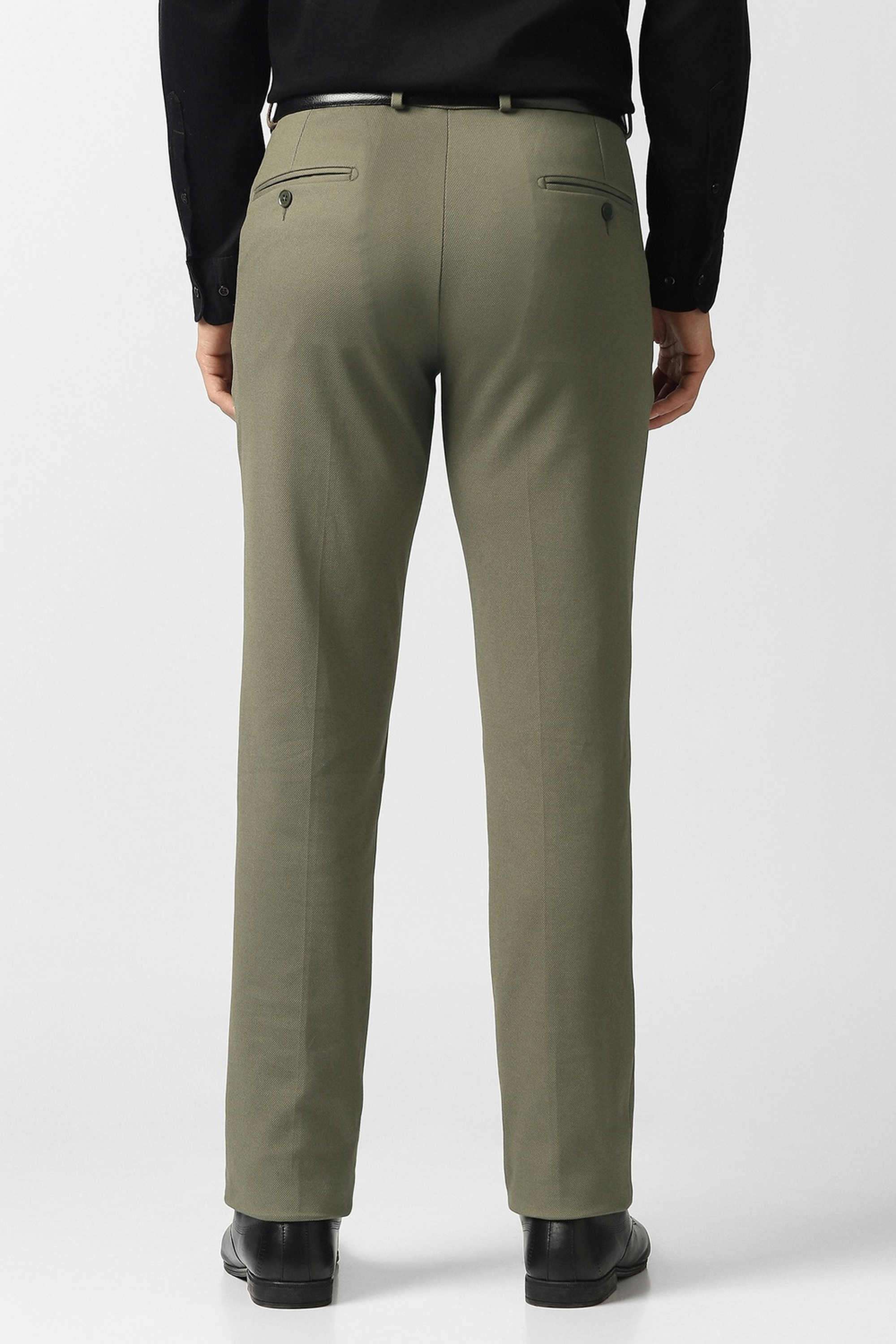 Solid-Blended-Fabric-Super-Slim-Fit-Men-Formal-Wear-Trouser