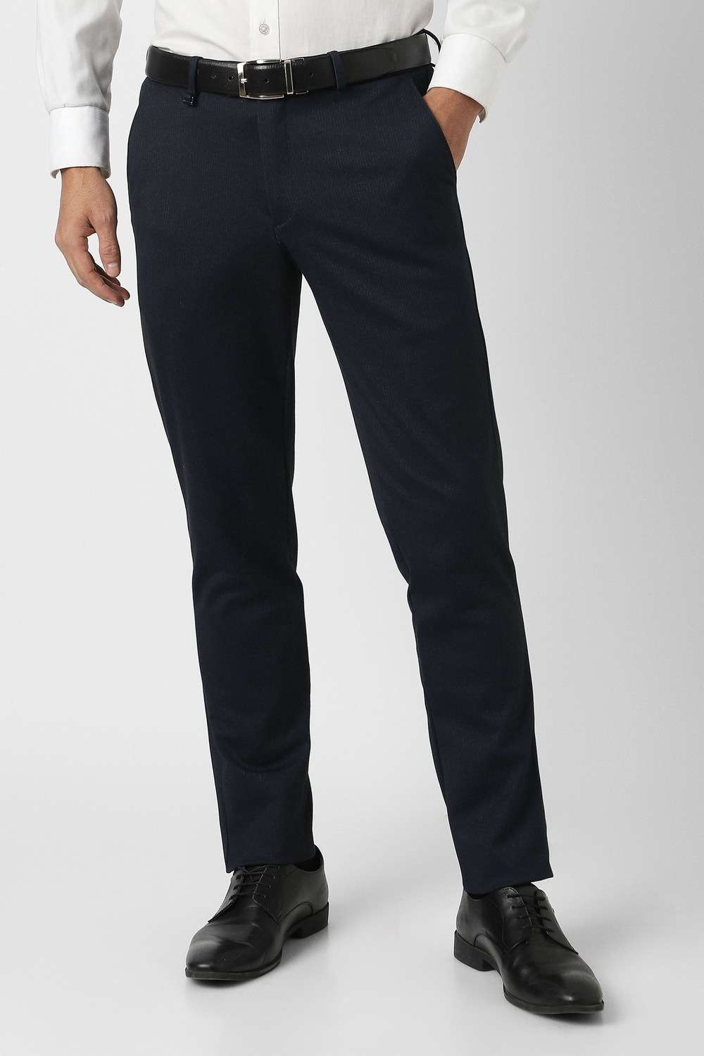 Stripes-Polyester-Blend-Super-Slim-Fit-Men-s-Formal-Wear-Trousers