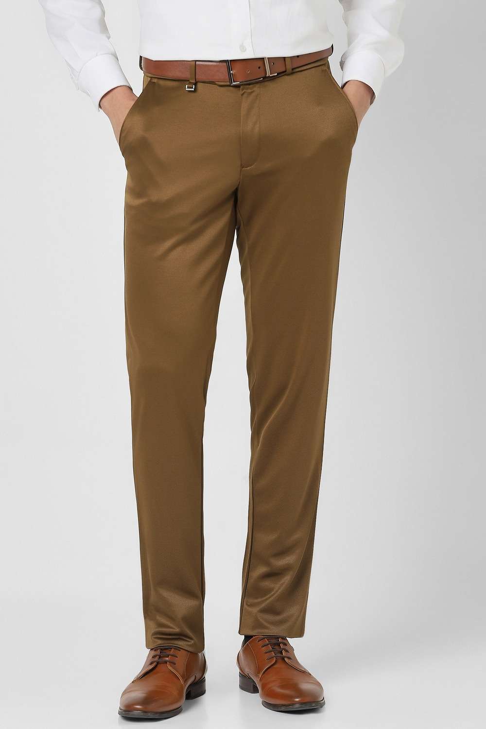 Textured-Polyester-Blend-Super-Slim-Fit-Men-s-Formal-Wear-Trousers