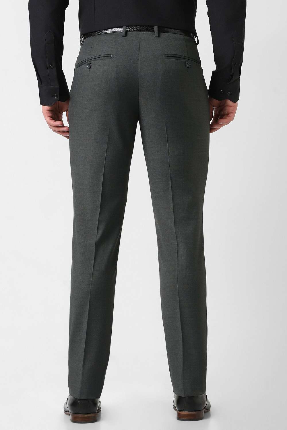 Textured-Polyester-Blend-Slim-Fit-Men-s-Formal-Wear-Trousers