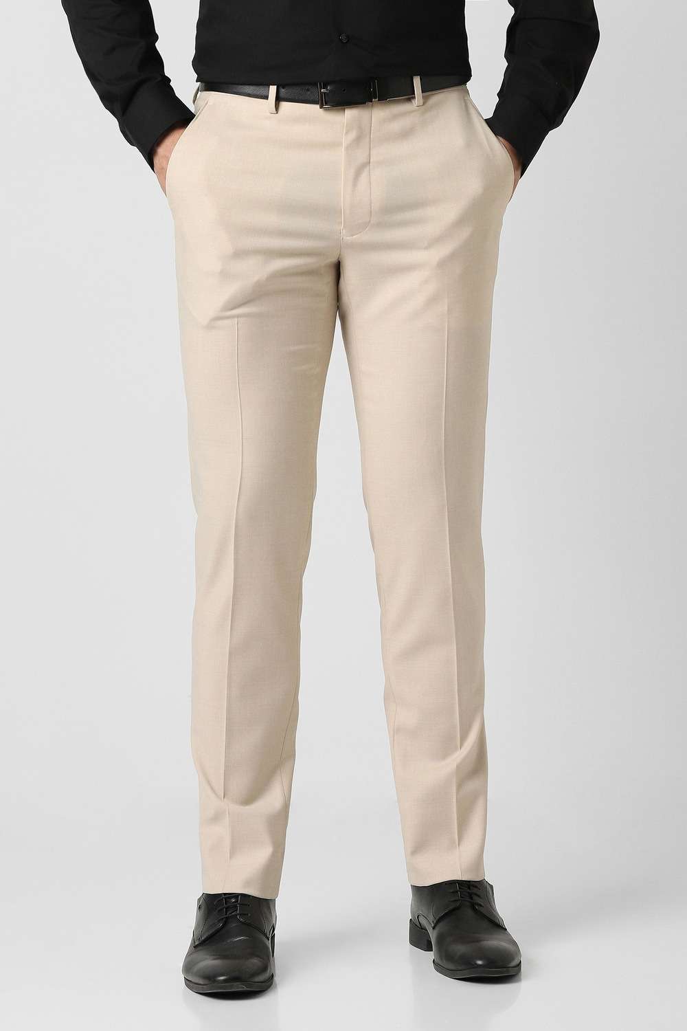 Textured-Polyester-Cotton-Slim-Fit-Men-s-Formal-Wear-Trousers