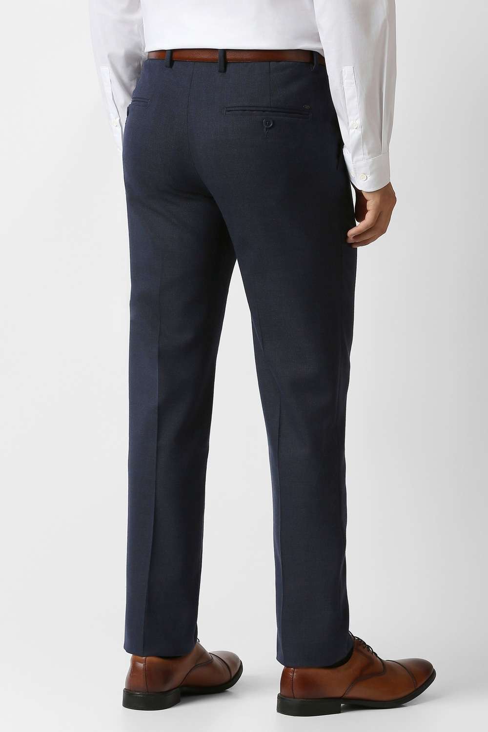 Solid-Polyester-Blend-Slim-Fit-Men-s-Formal-Trousers