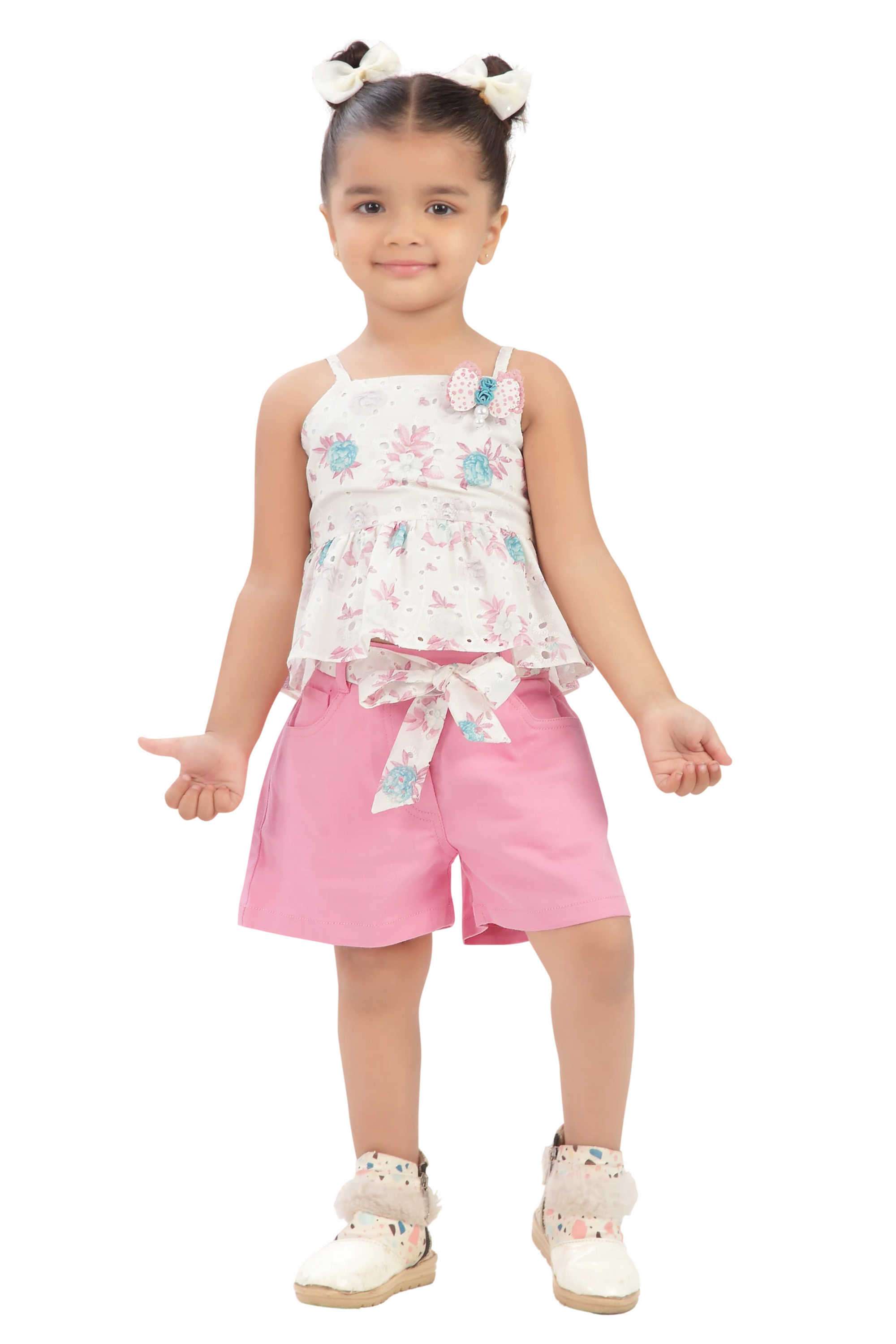 Embroidered-Cotton-Tie-Up-Neck-Infant-Girl-s-Casual-Wear-Clothing-Set