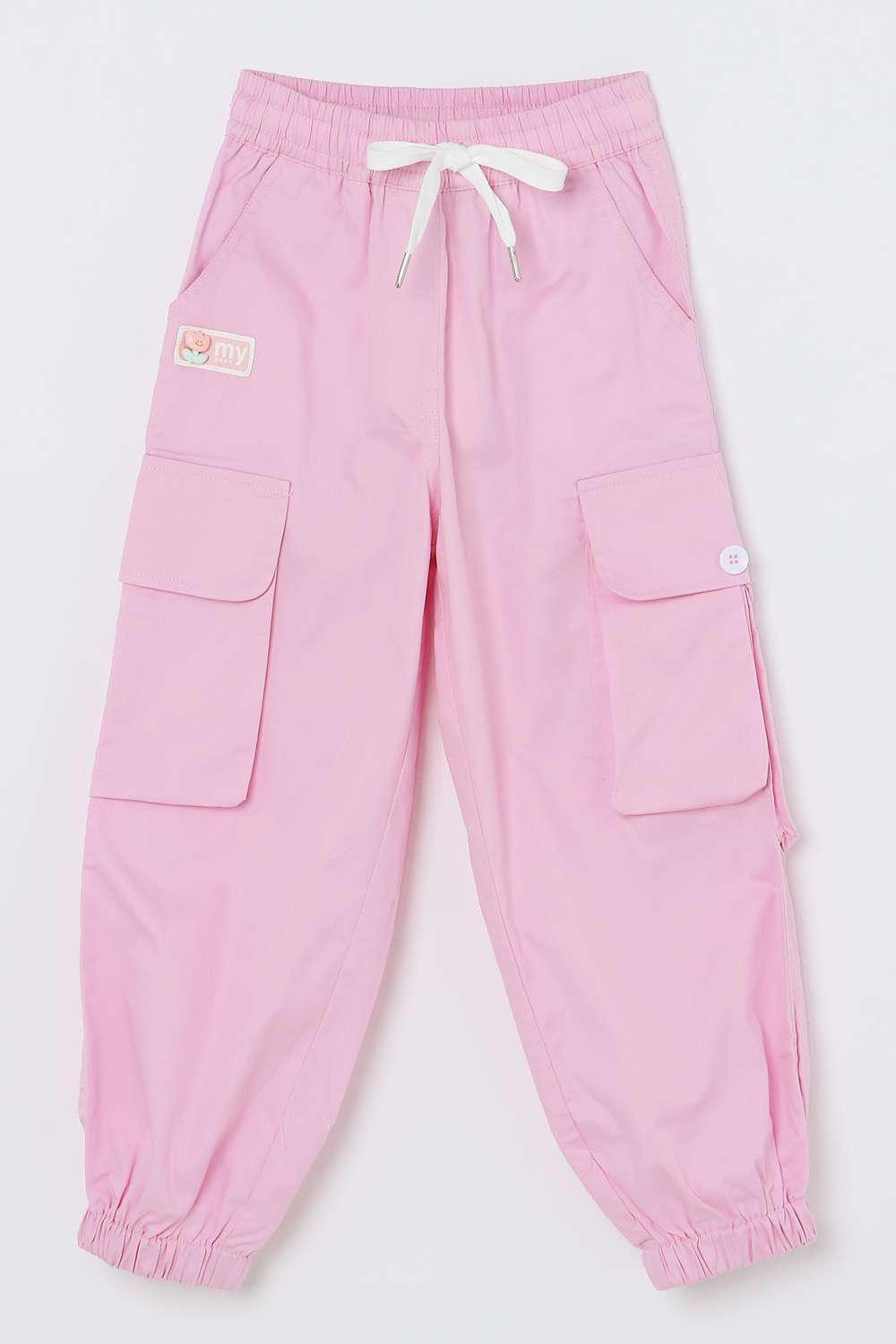 Solid-Cotton-Regular-Fit-Girl-s-Pants