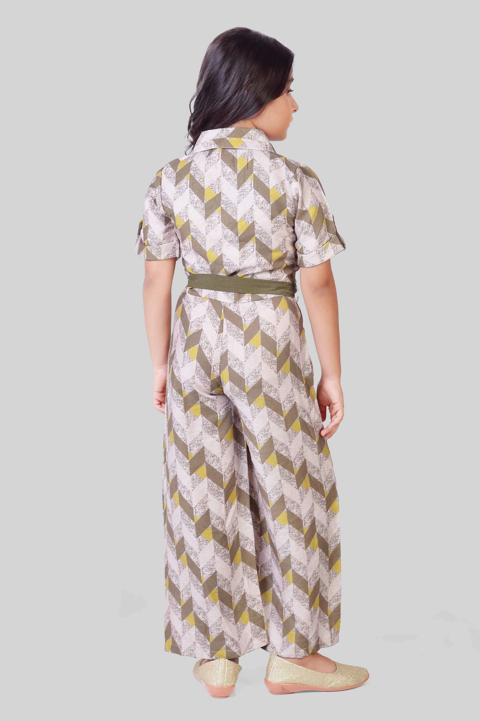 Printed-Polyester-Collared-Girls-Casual-Wear-Jumpsuit
