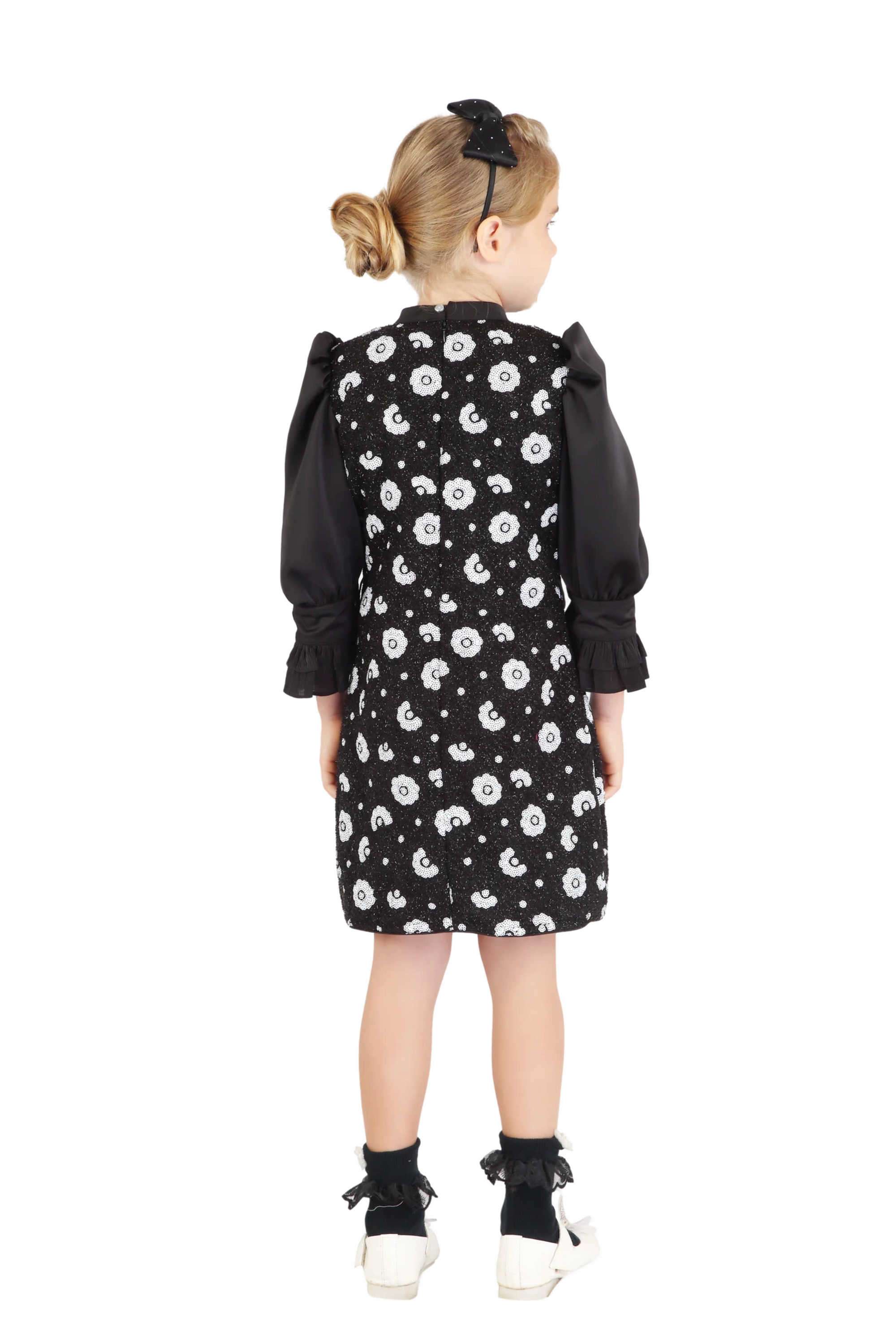Printed-Polyester-Collared-Girl-s-Party-Wear-Dress