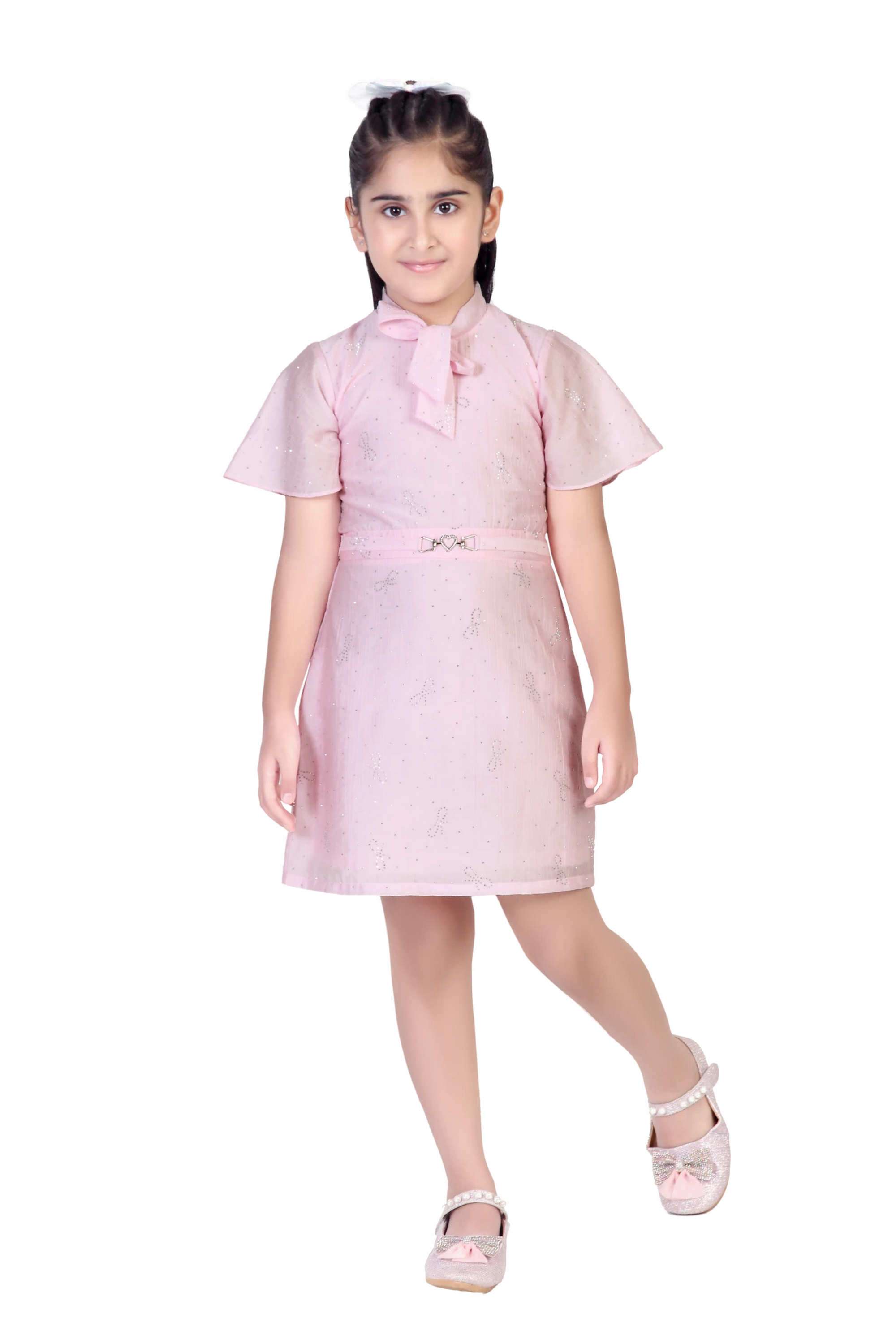 Embellished-Cotton-Tie-Up-Neck-Girls-Party-Wear-Dress