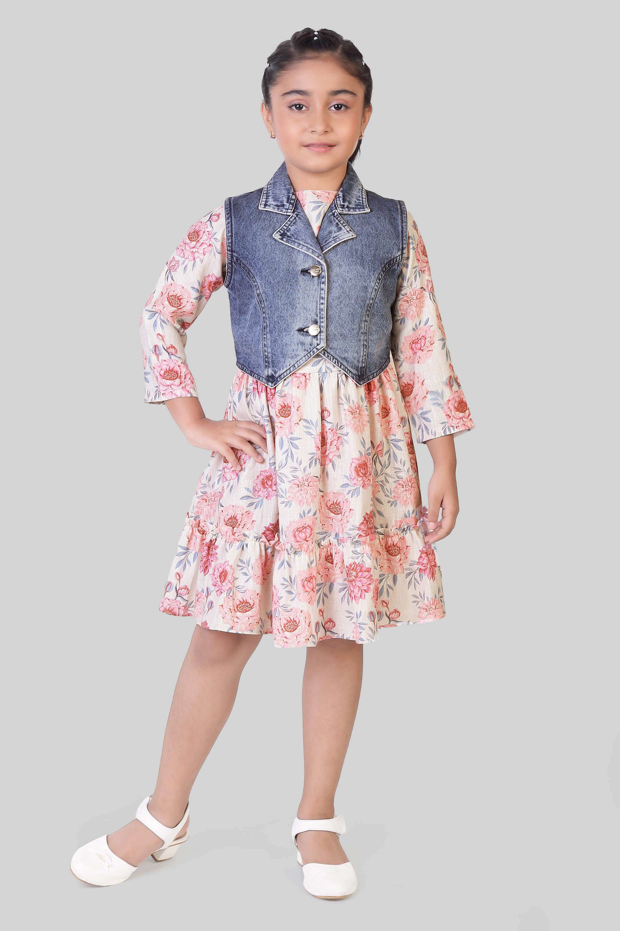 Printed-Cotton-Collared-Girls-Casual-Wear-Dress