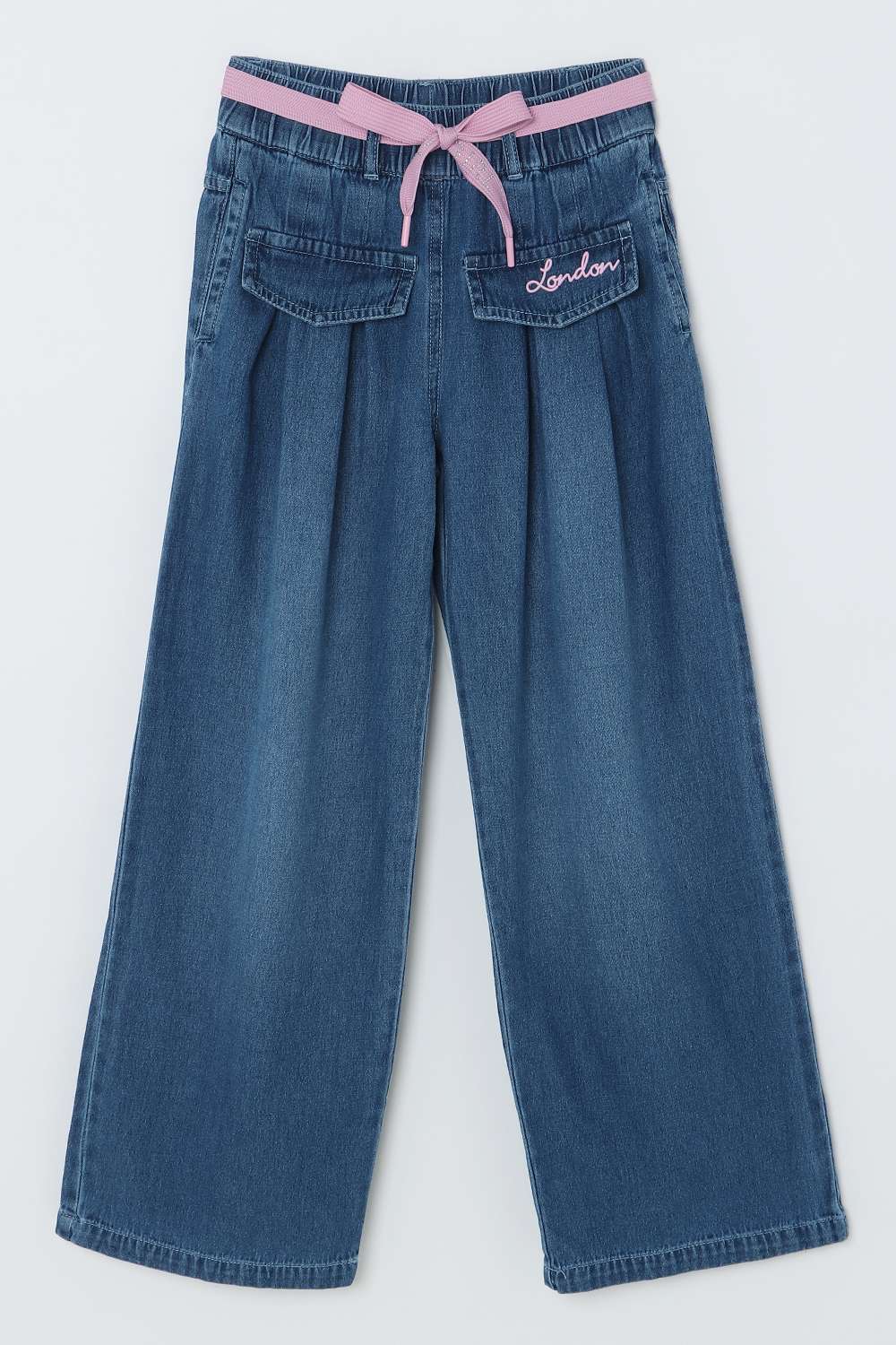 Solid-Cotton-Relaxed-Fit-Girl-s-Pants