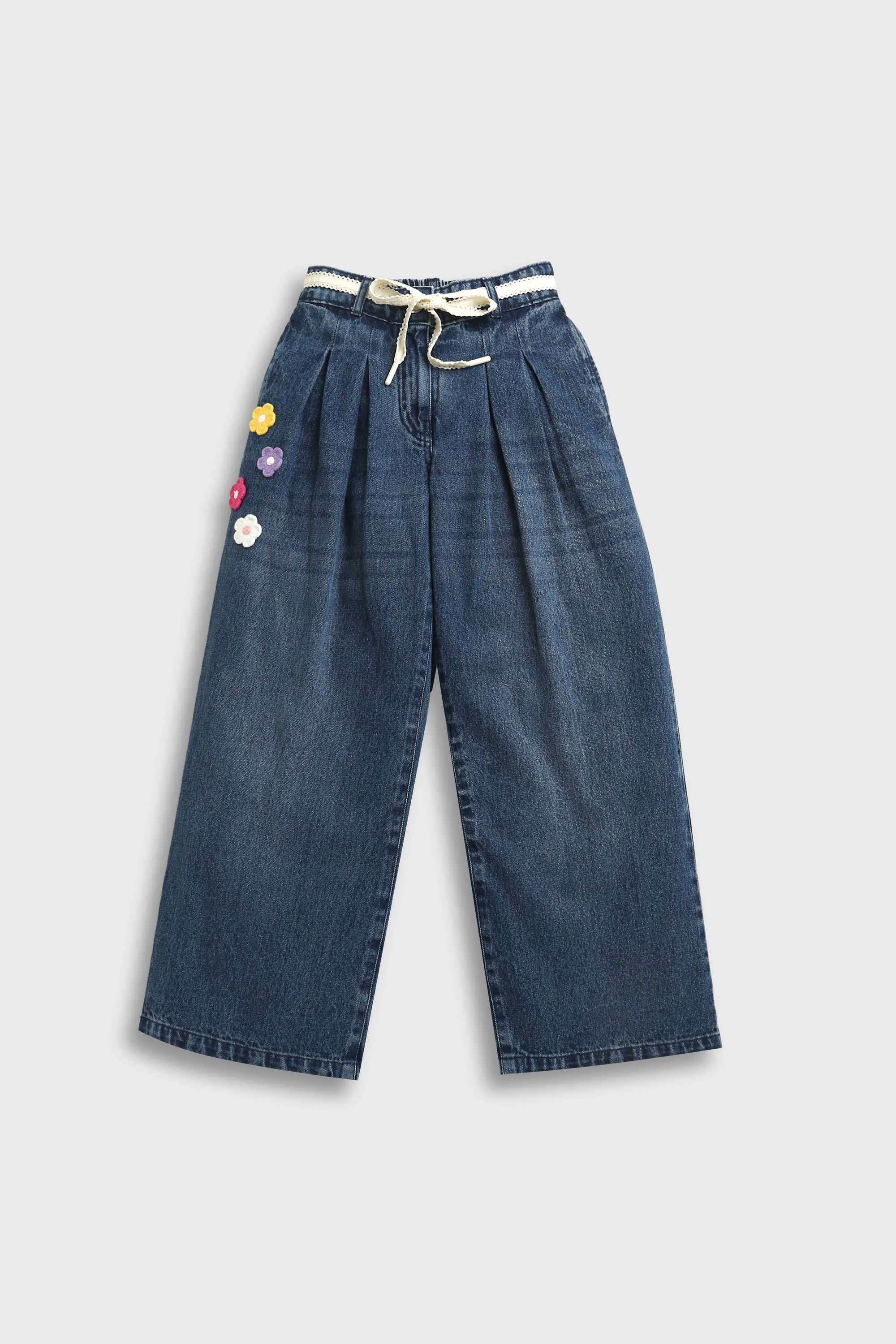 Solid-Cotton-Wide-Leg-Fit-Girl-s-Pants