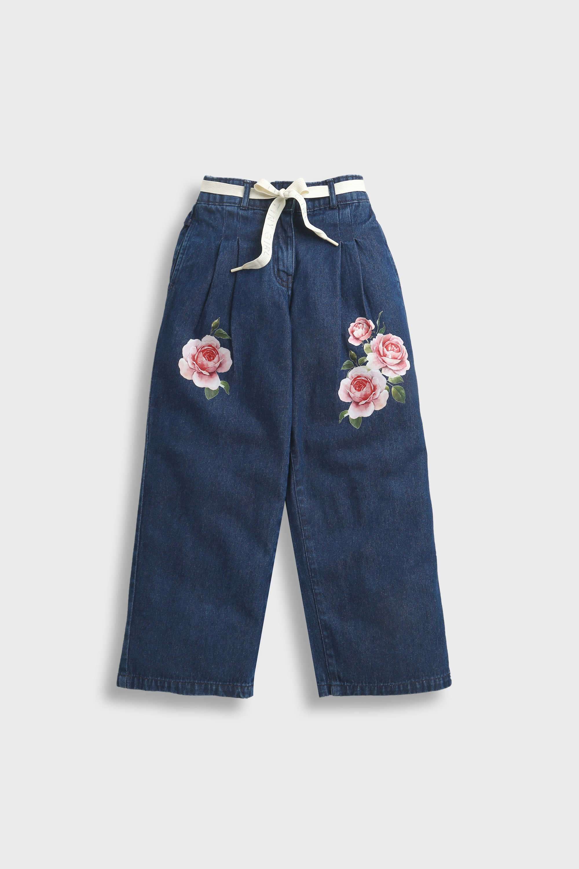 Solid-Cotton-Wide-Leg-Fit-Girl-s-Pants