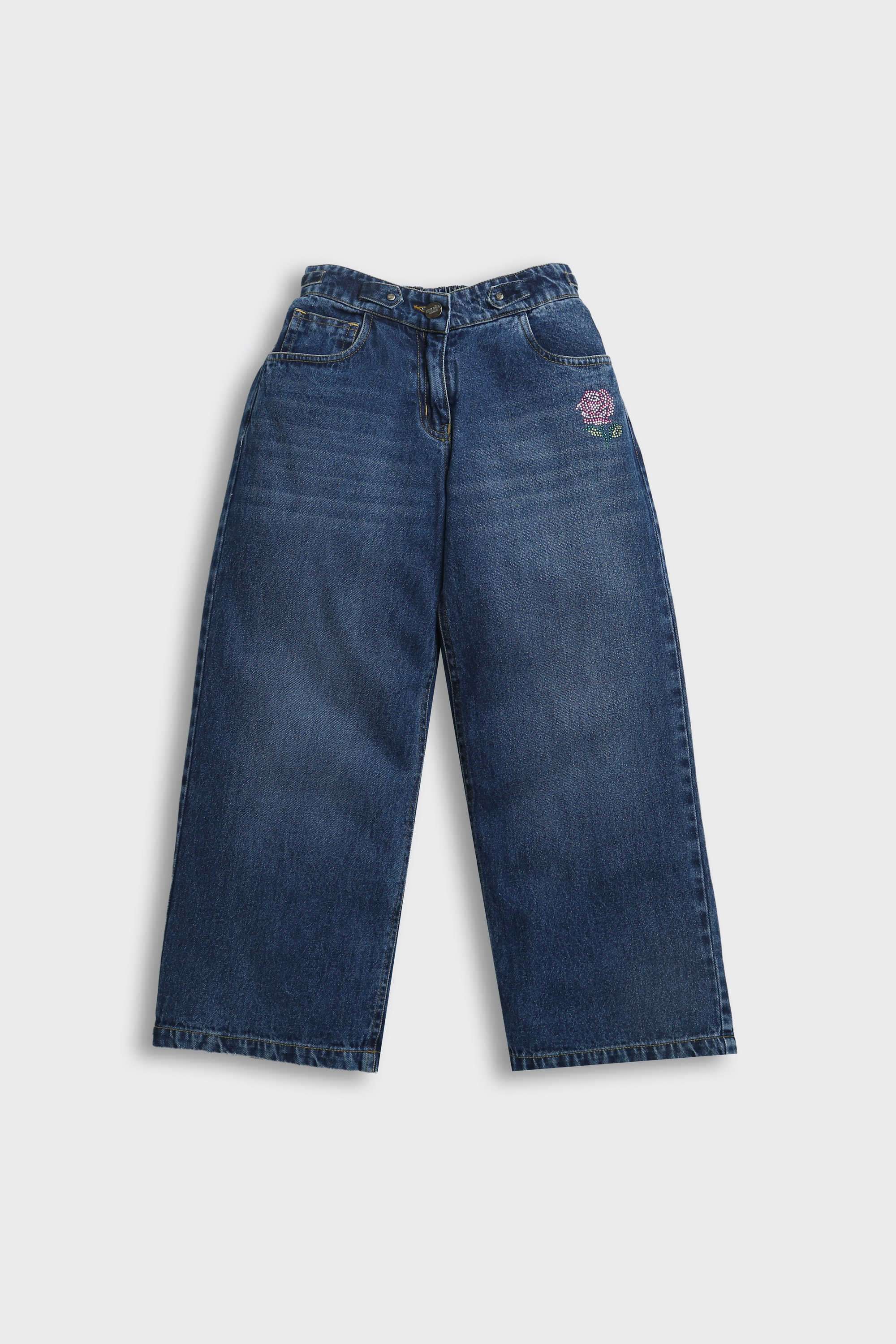 Solid-Cotton-Straight-Fit-Girl-s-Pants