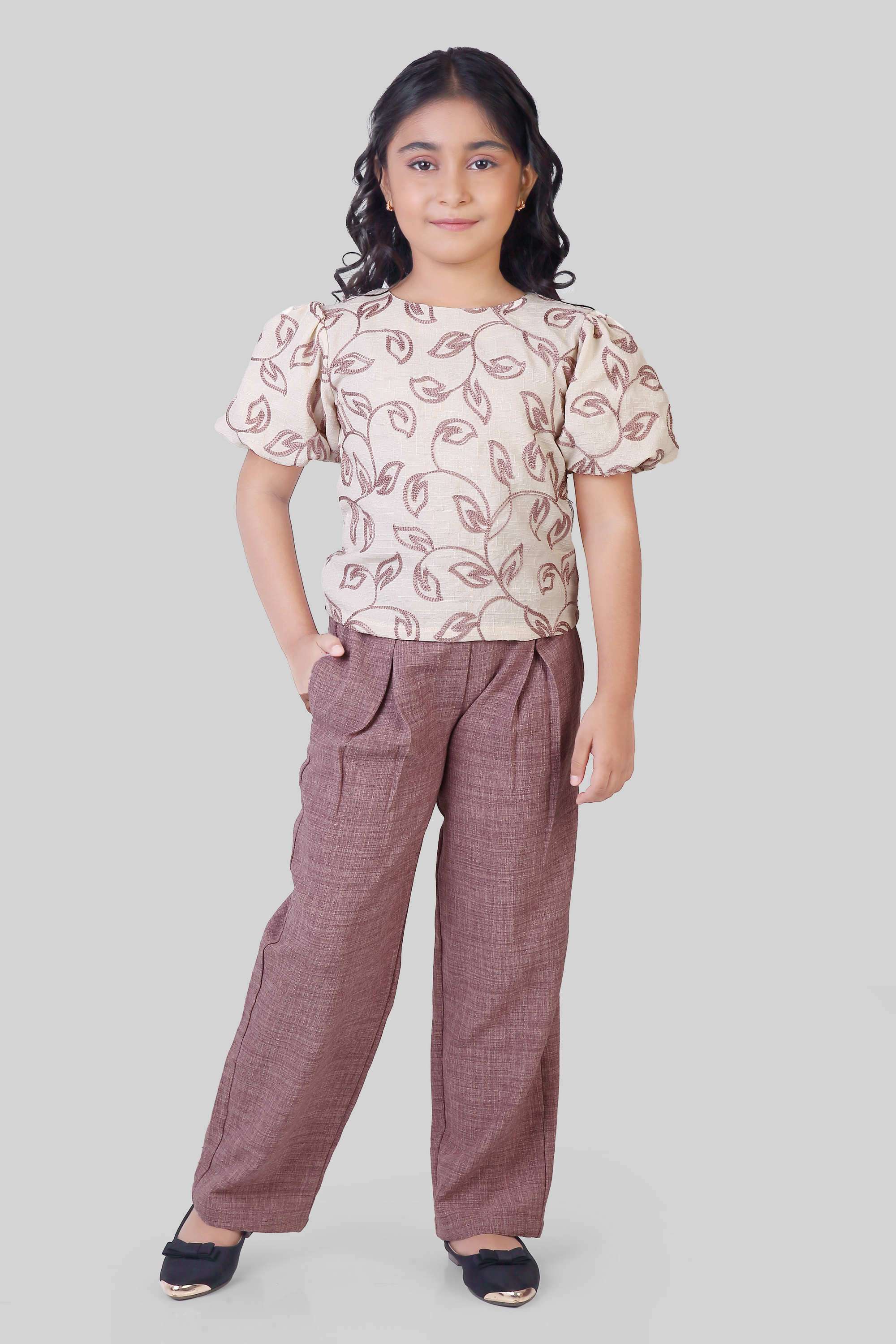 Embroidered-Cotton-Full-Length-Girls-Clothing-Set