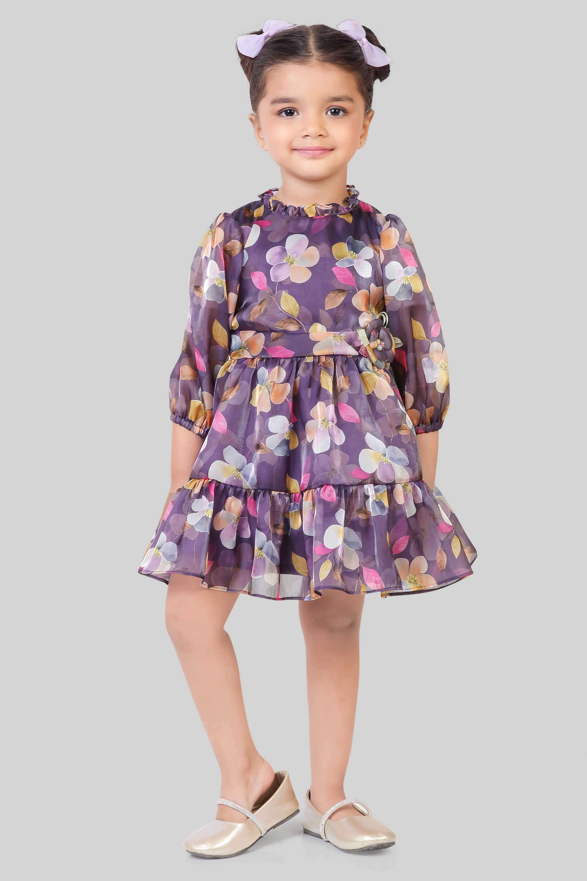 Printed-Polyester-Round-Neck-Infant-Girl-s-Frock