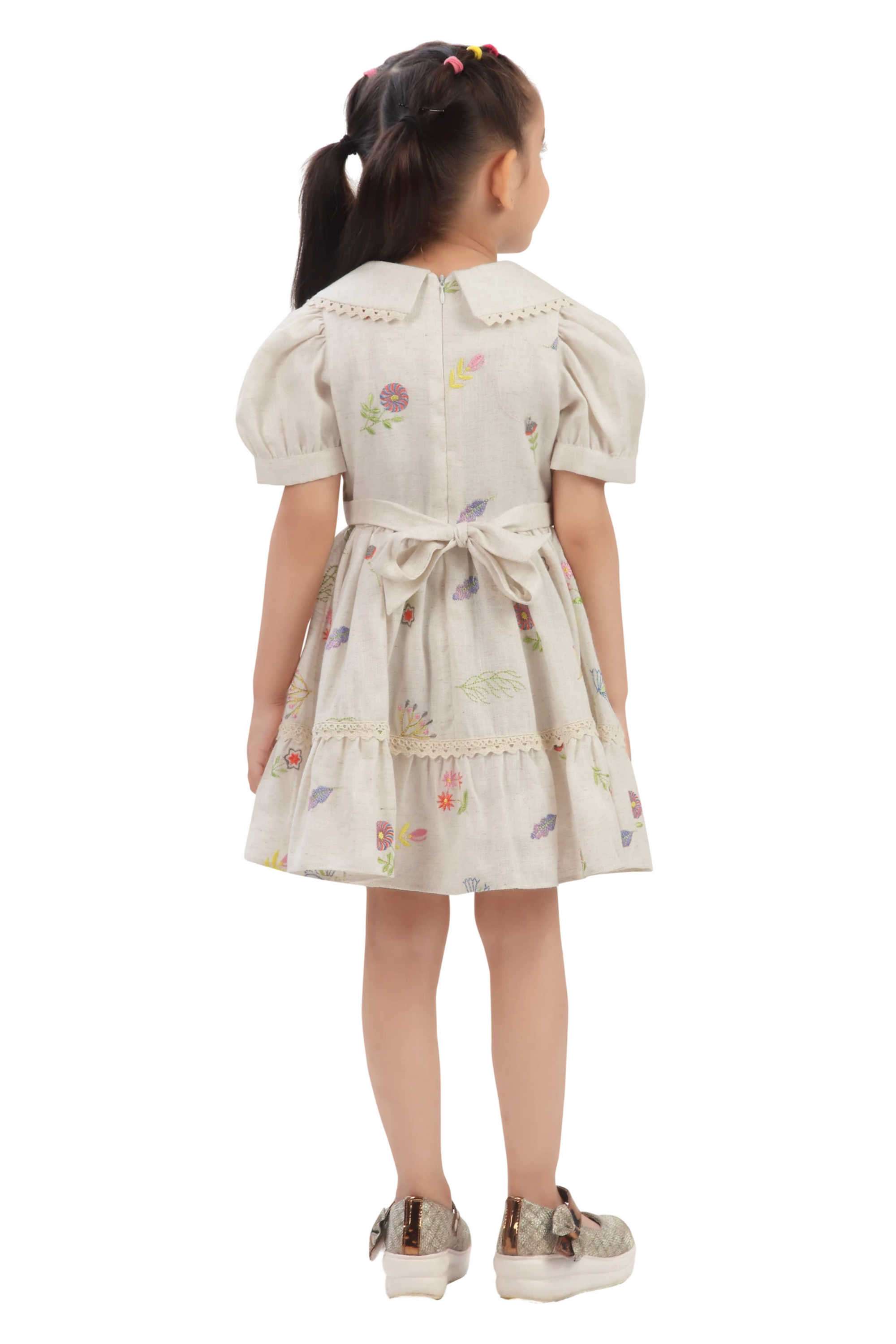 Embroidered-Polyester-Collared-Infant-Girl-s-Casual-Wear-Dress