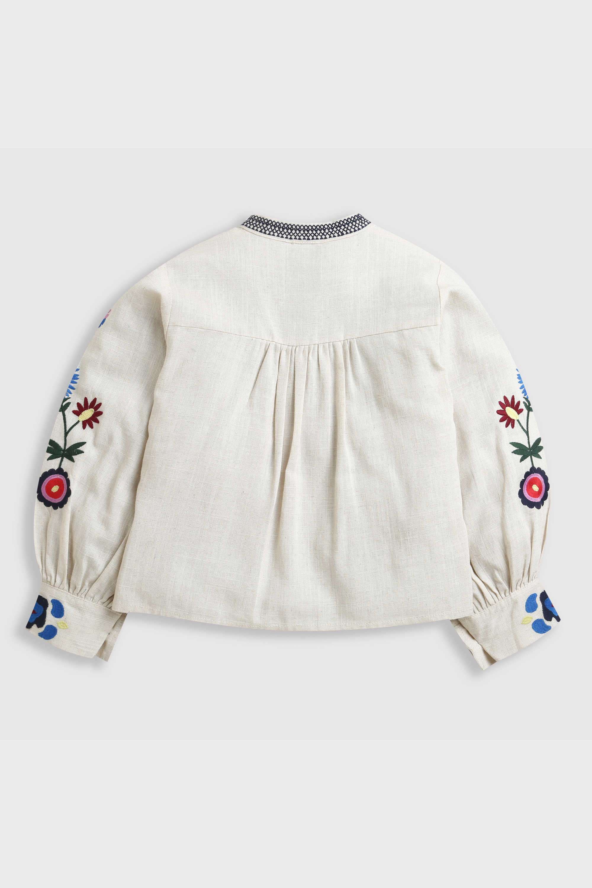 Solid-Polyester-Collared-Girl-s-Top