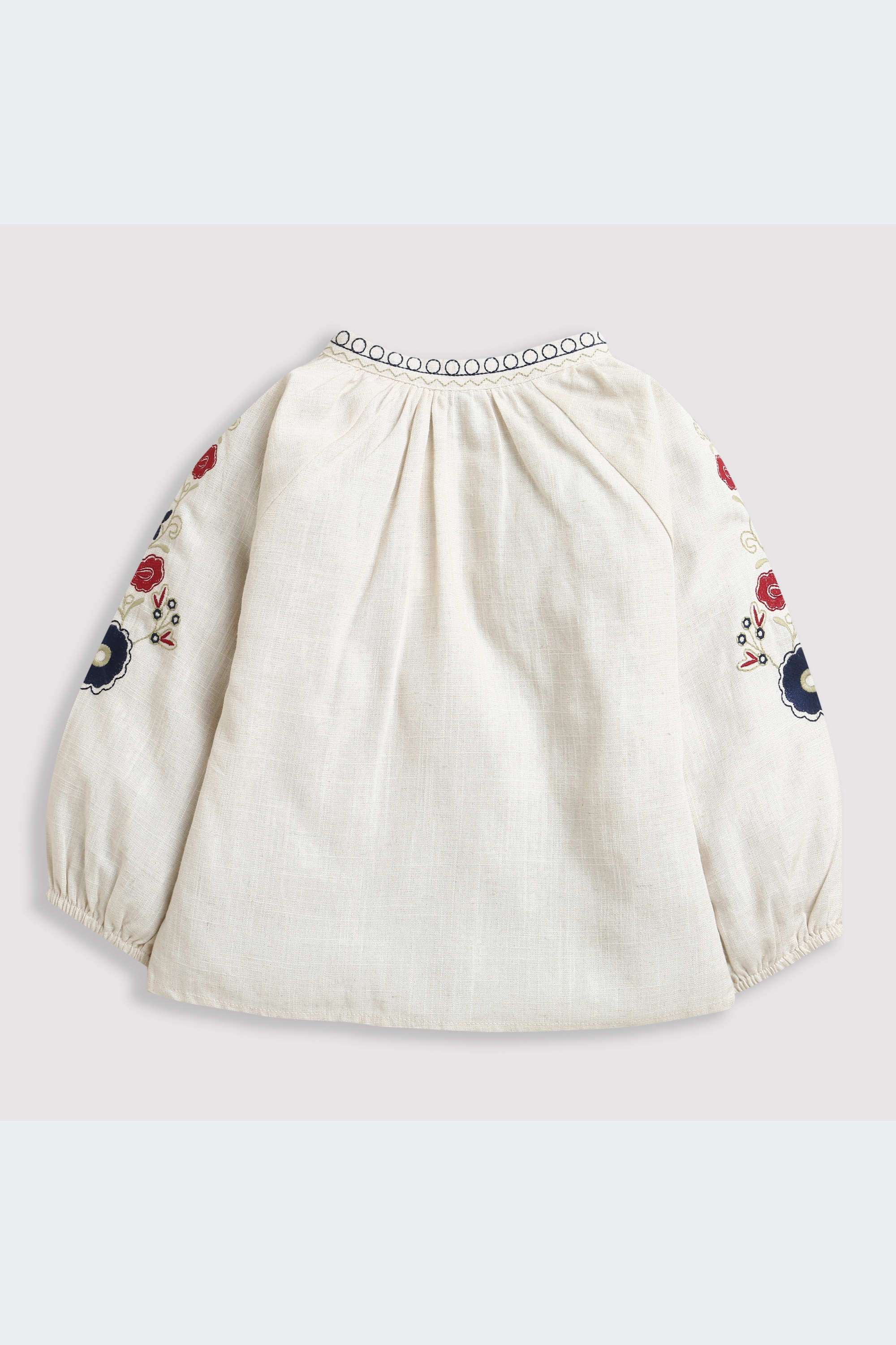 Embroidered-Polyester-Round-Neck-Girls-Top
