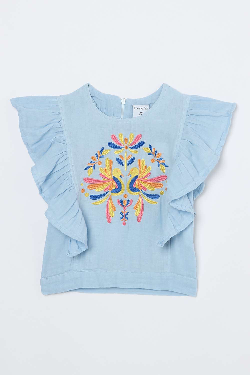 Solid-Cotton-Boat-Neck-Girl-s-Top