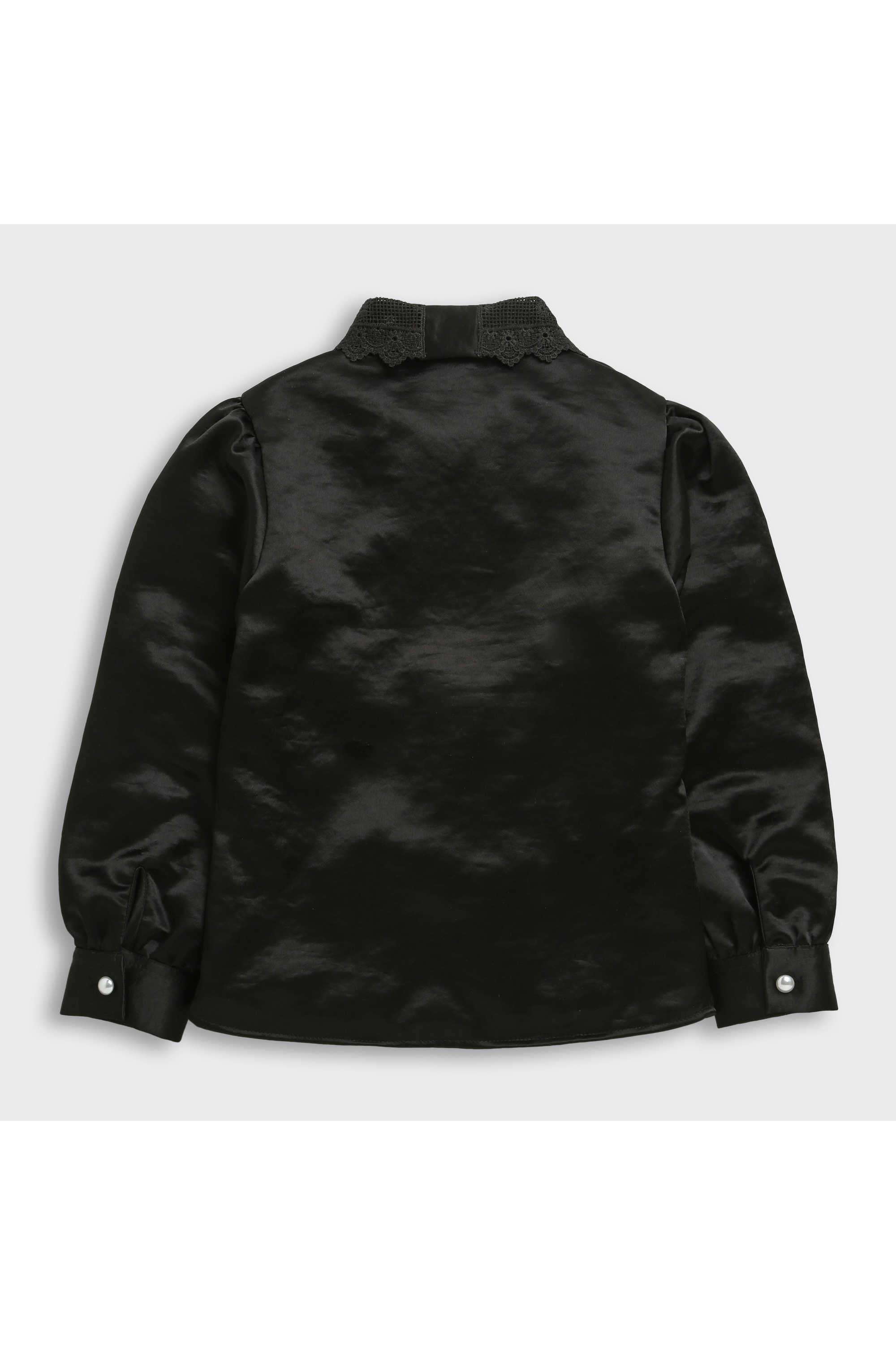 Solid-Polyester-Round-Neck-Girl-s-Top