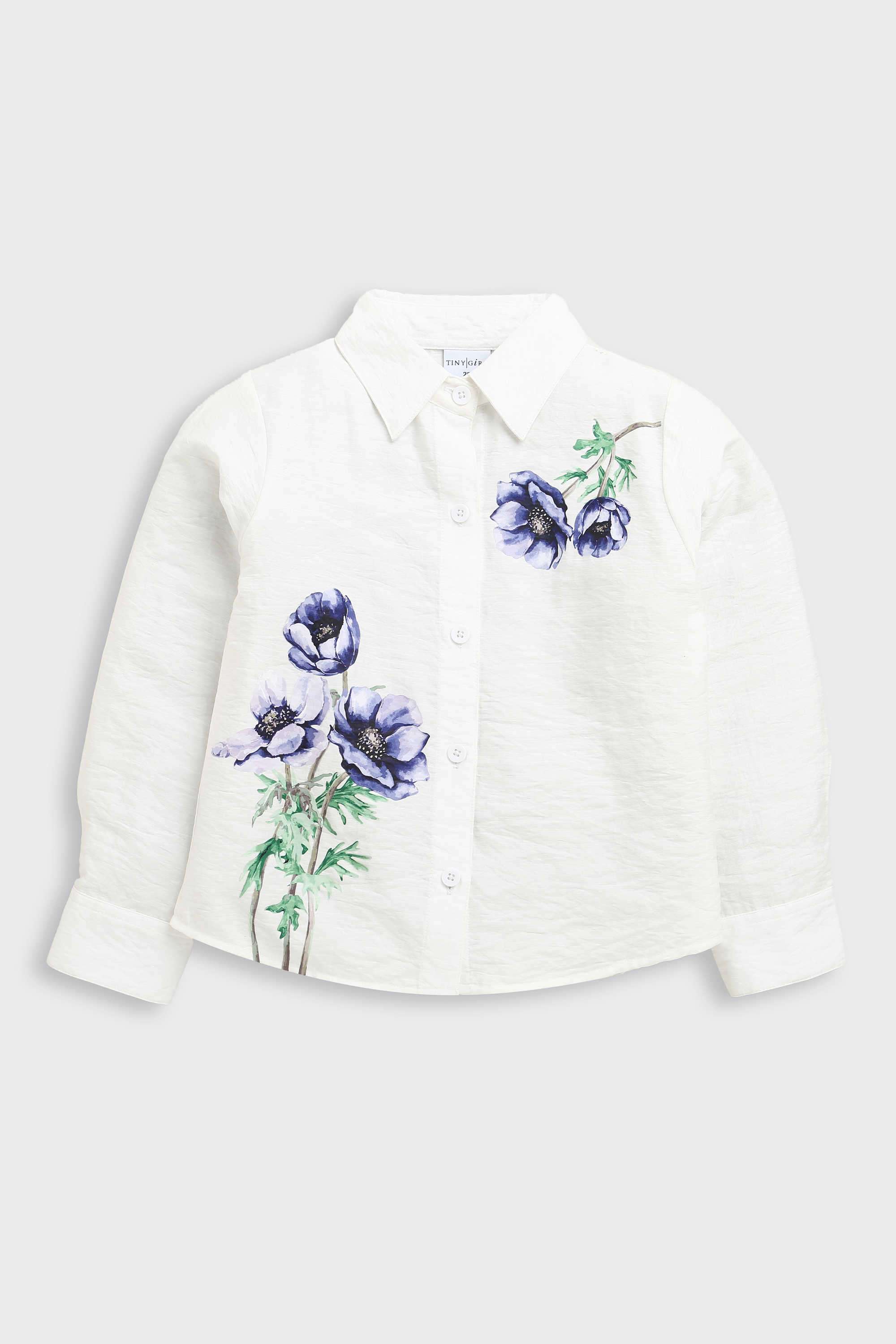 Solid-Polyester-Collared-Girl-s-Top