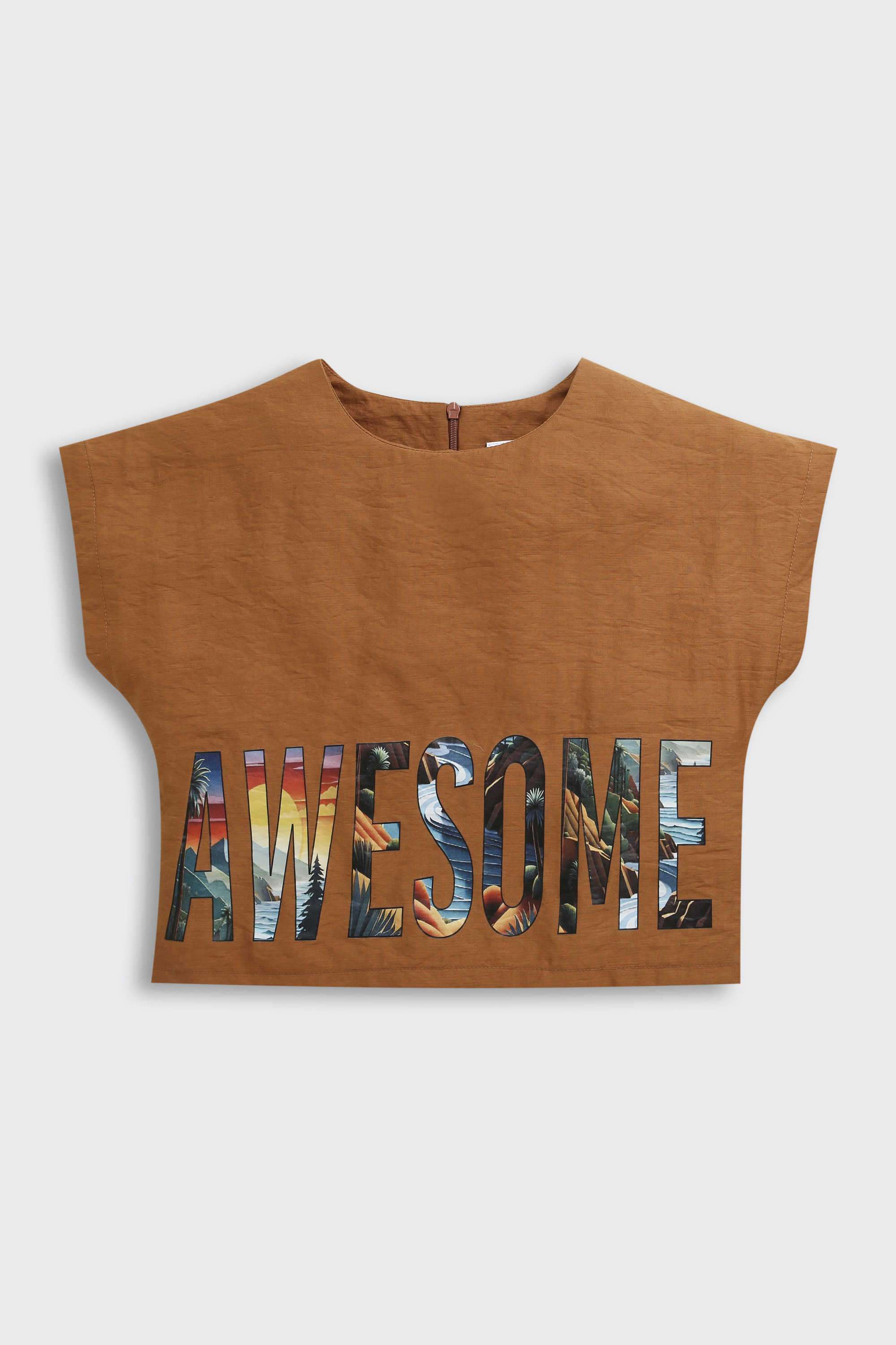 Solid-Polyester-Boat-Neck-Girl-s-Top