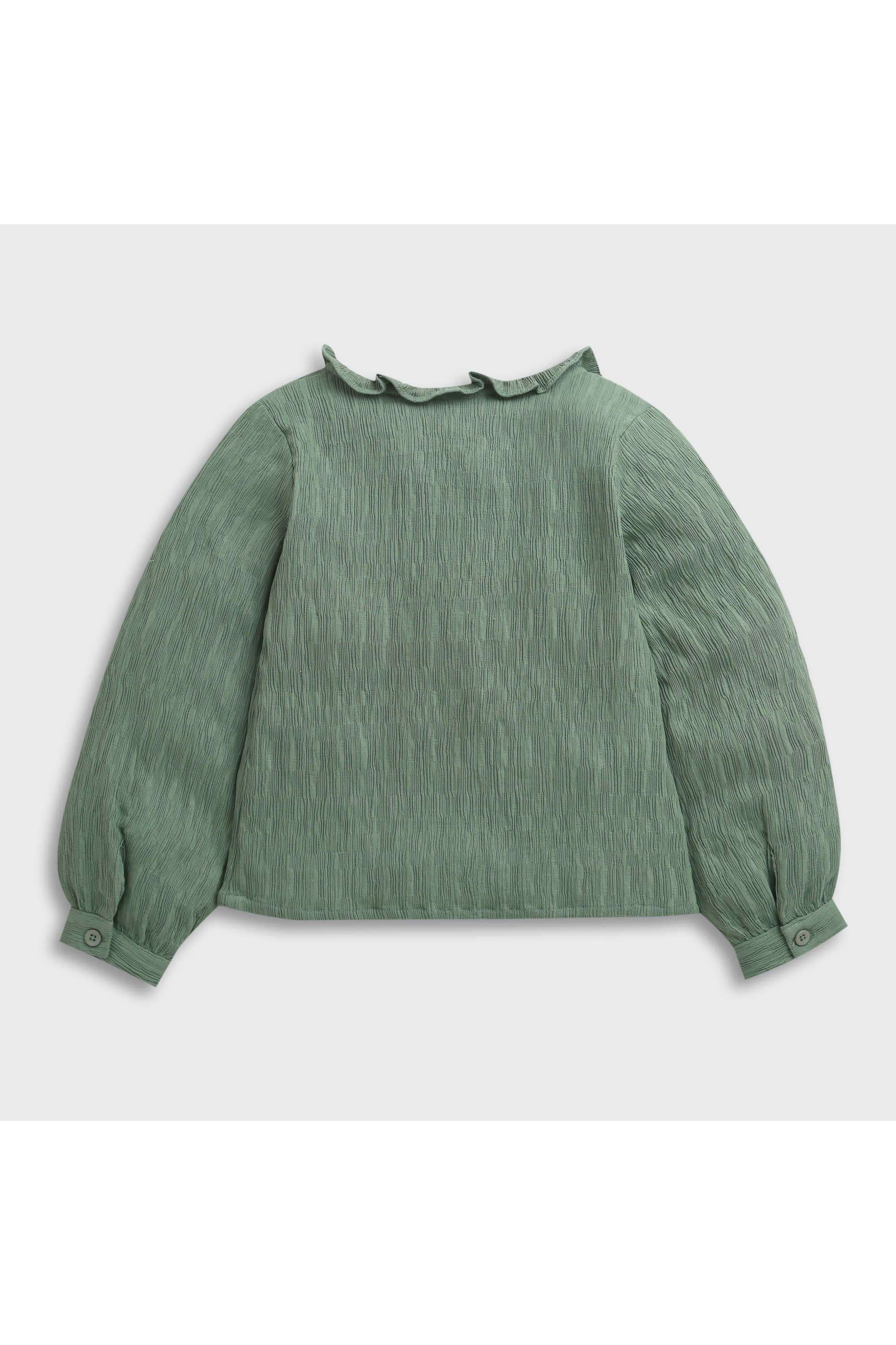 Textured-Polyester-Round-Neck-Girl-s-Top