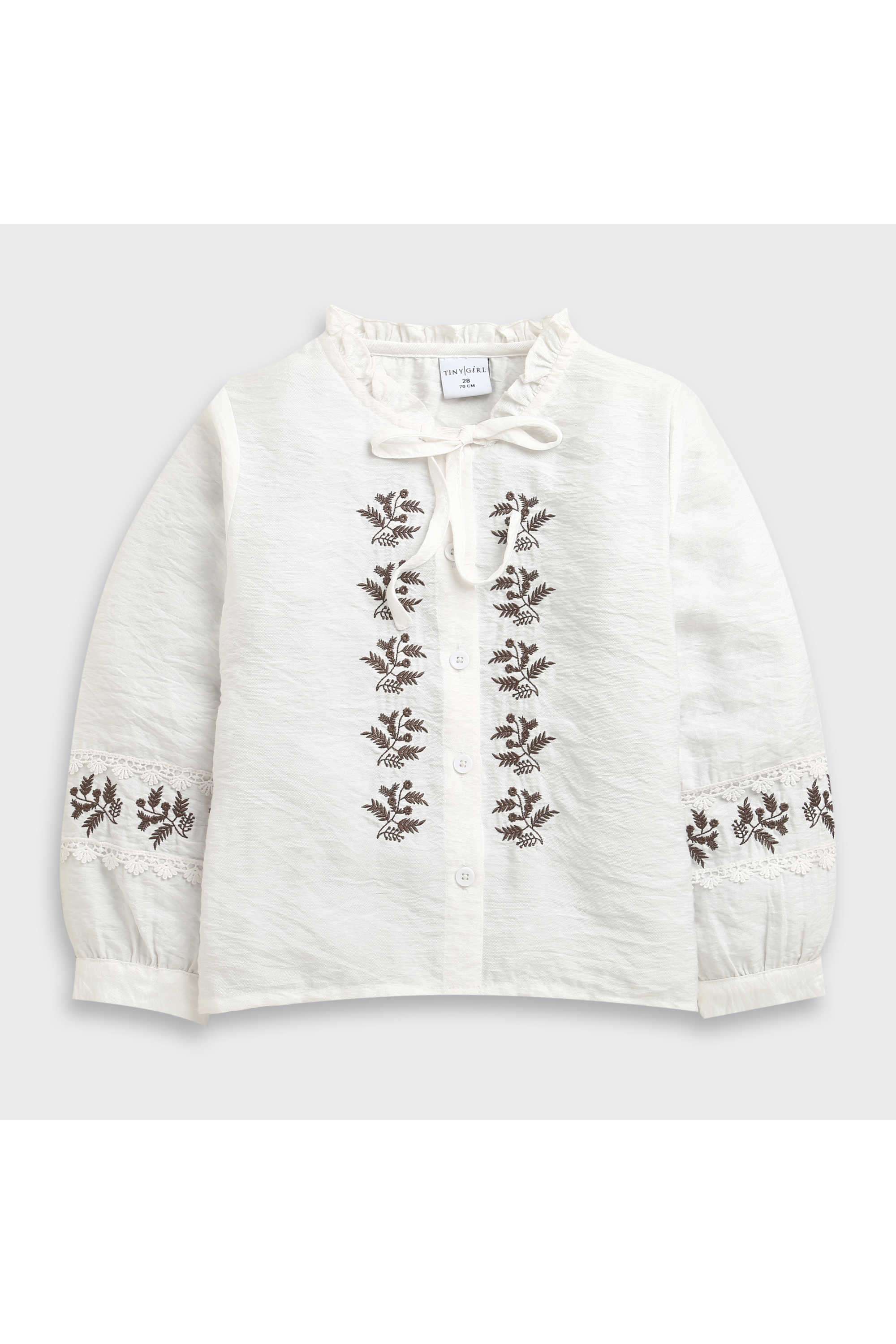 Solid-Polyester-Round-Neck-Girl-s-Top