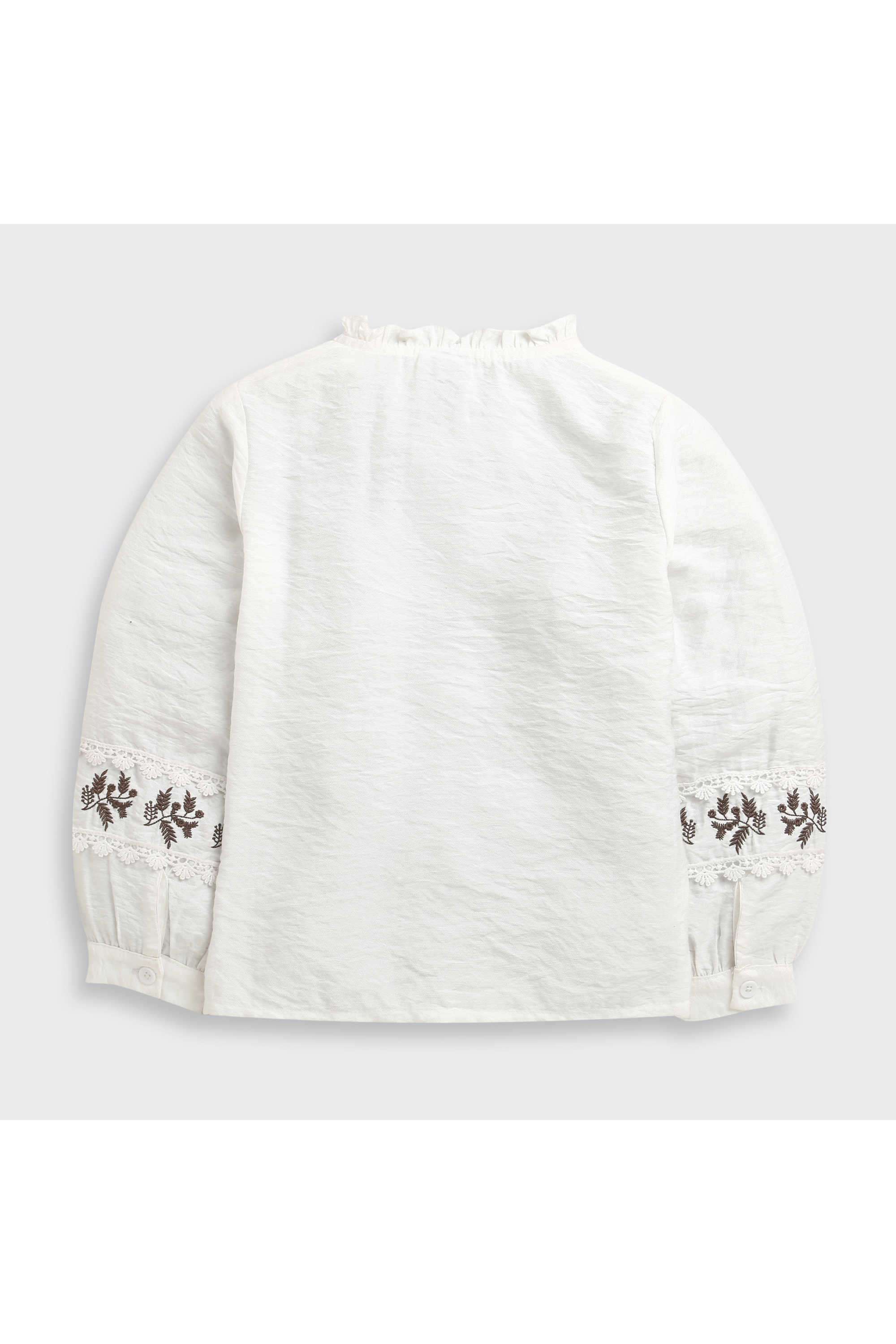 Solid-Polyester-Round-Neck-Girl-s-Top